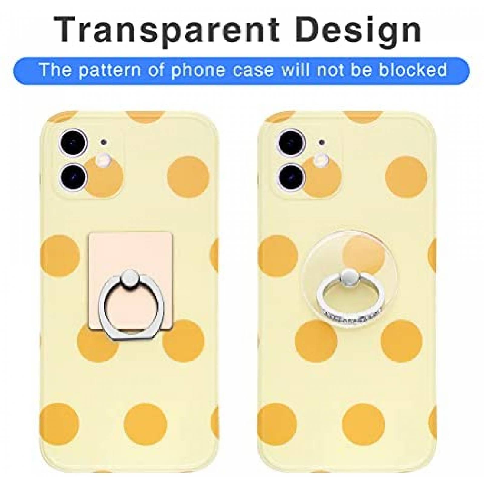 Anillo smartphone Exoer Transparente soporte de Dedo -Rosa