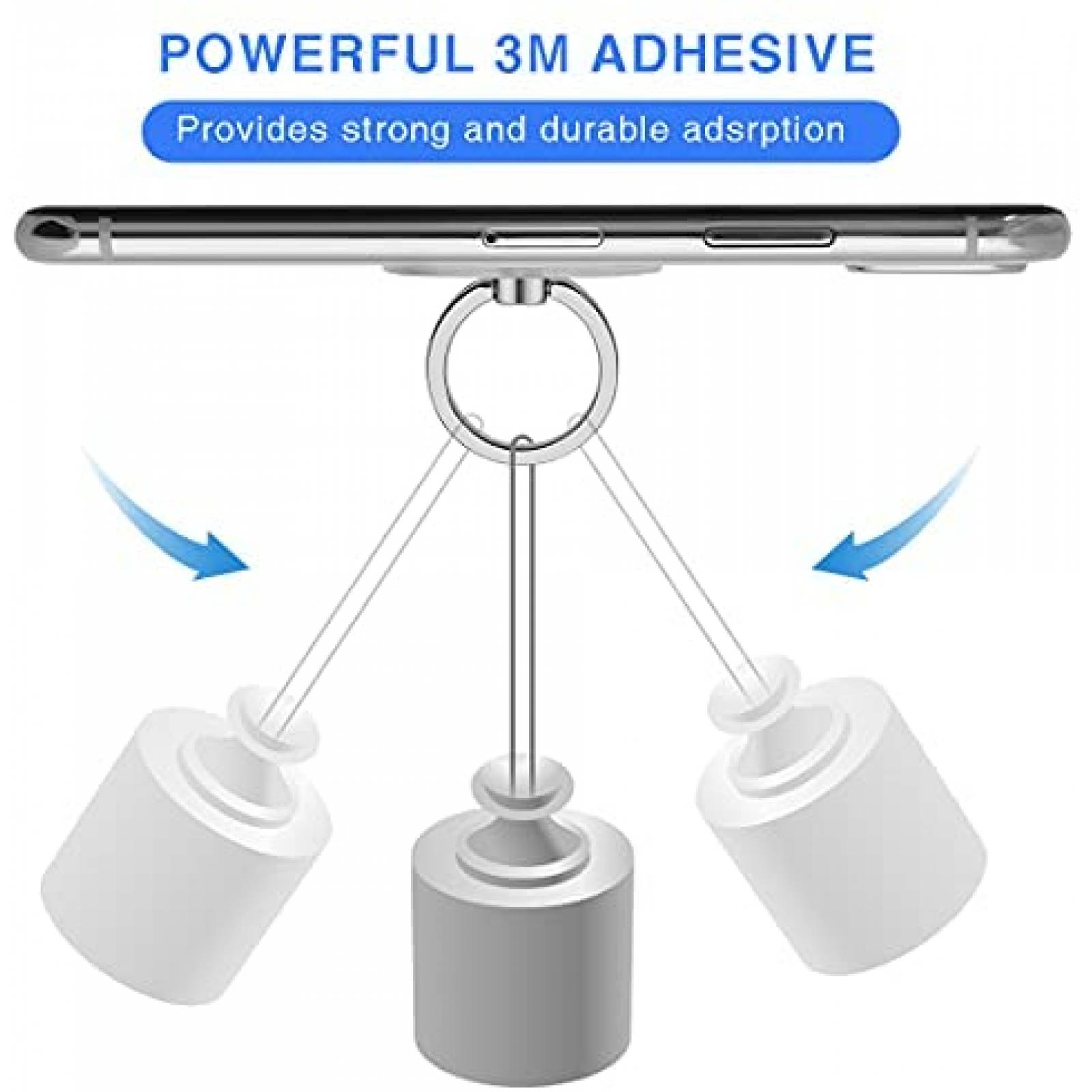 Anillo smartphone Exoer Transparente soporte de Dedo -Rosa