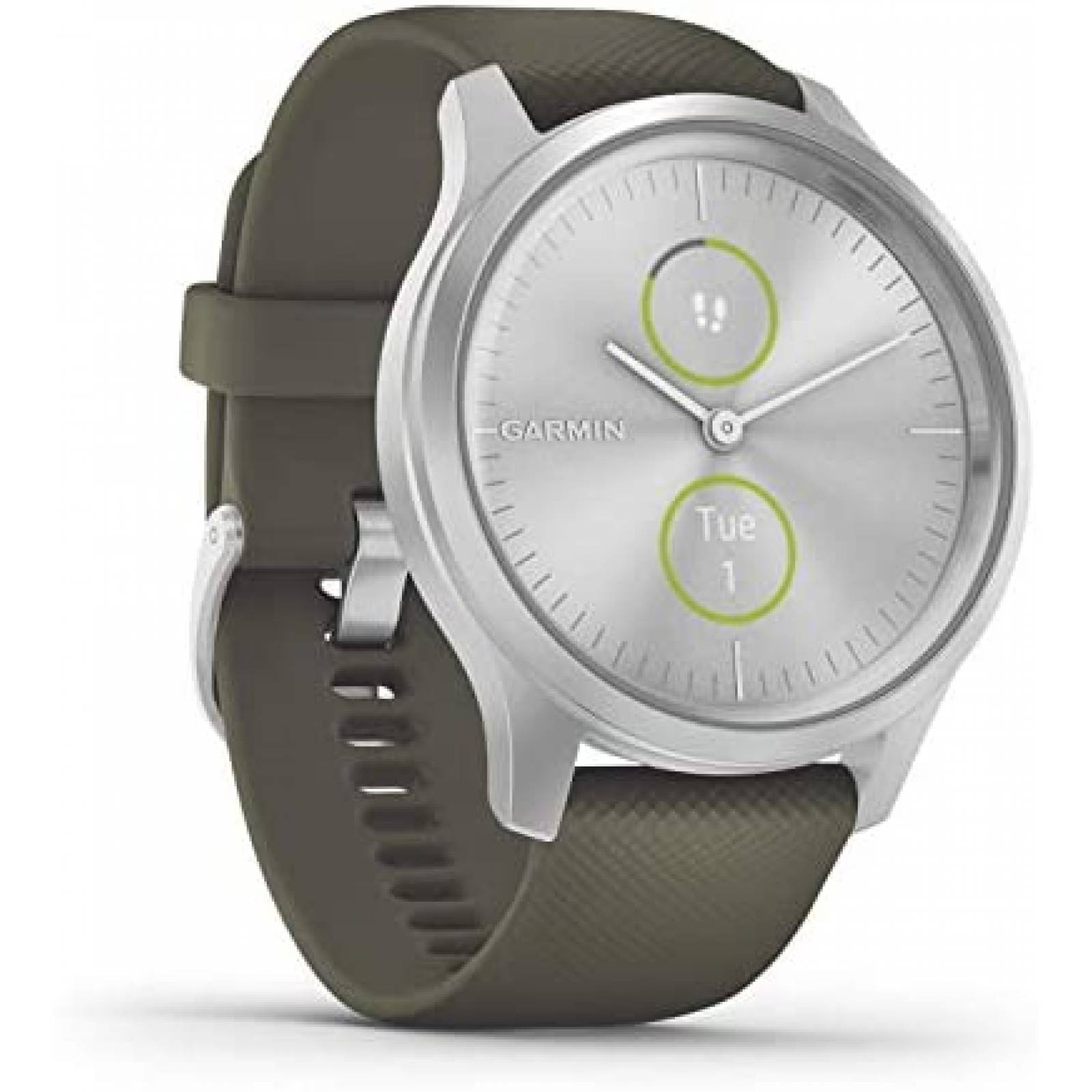 Reloj Inteligente Garmin Vivomove Style -Gris c banda Verde