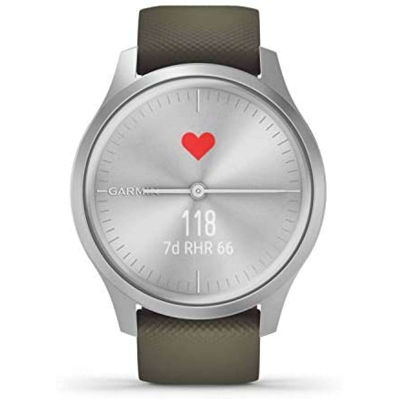 Reloj Inteligente Garmin Vivomove Style -Gris c banda Verde