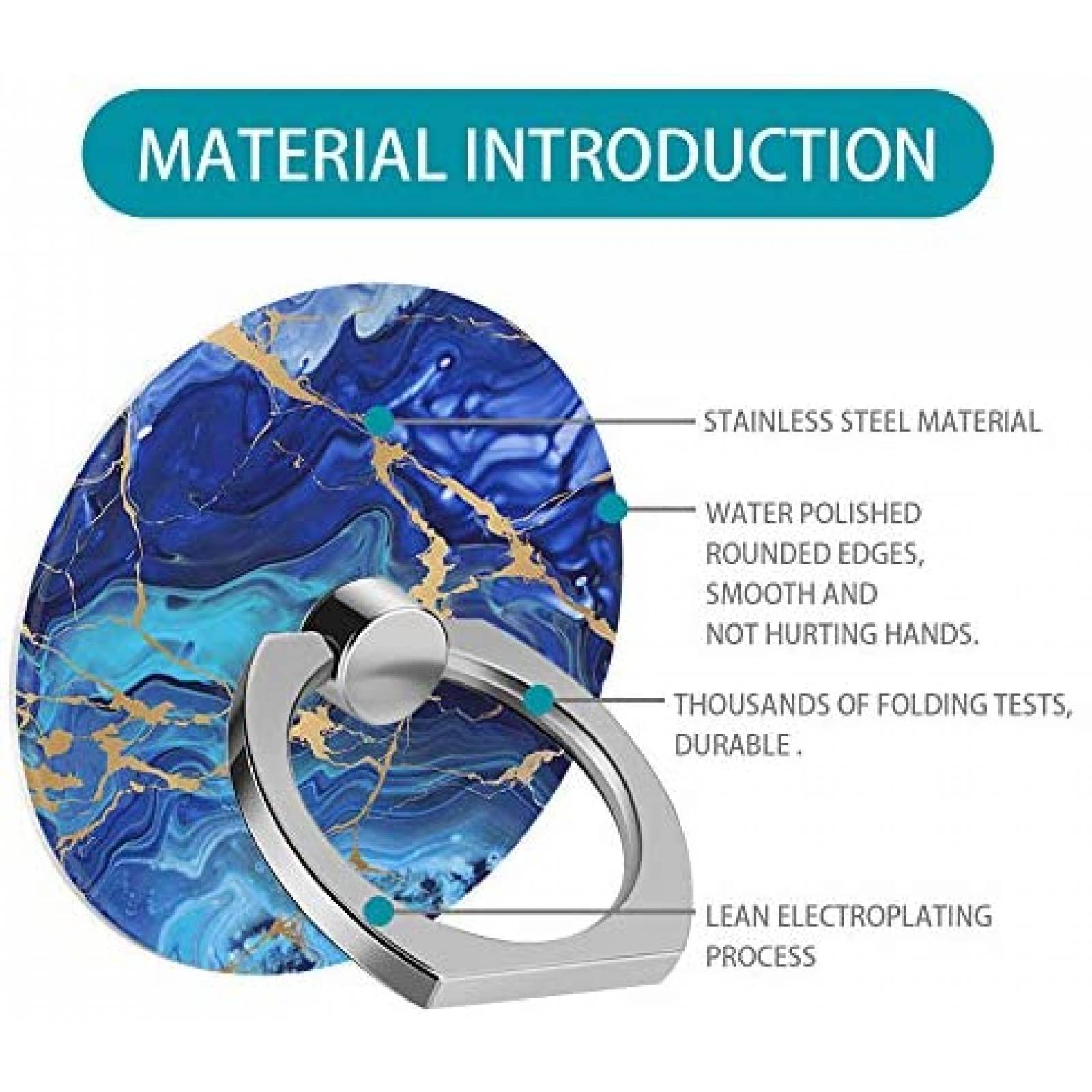 Anillo para Celular Goodsprout para Phone XR/Xs 2 Pzs -Azul