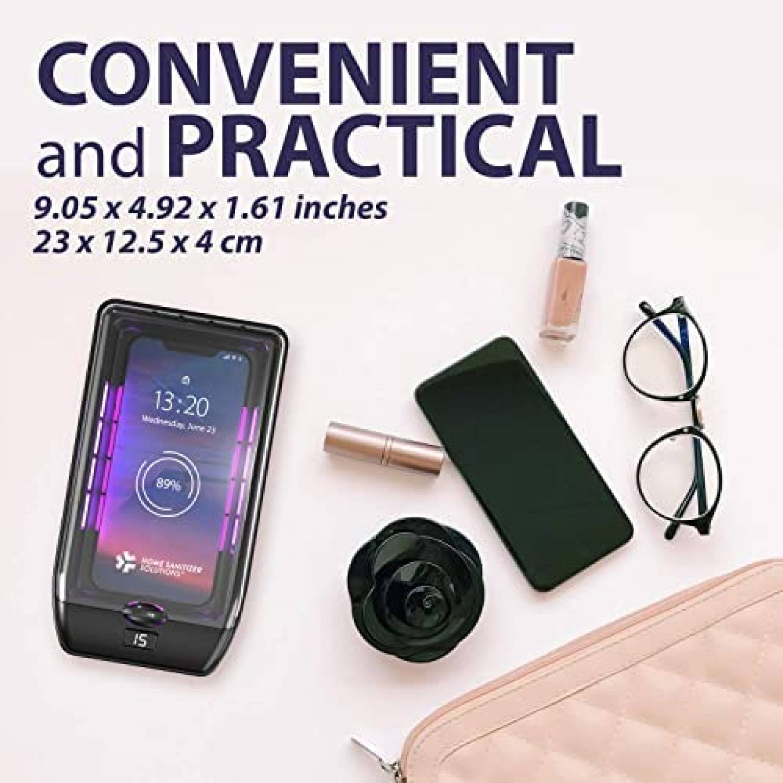 Desinfectante de telefono HOME SANITIZER SOLUTIONS UV -Negro