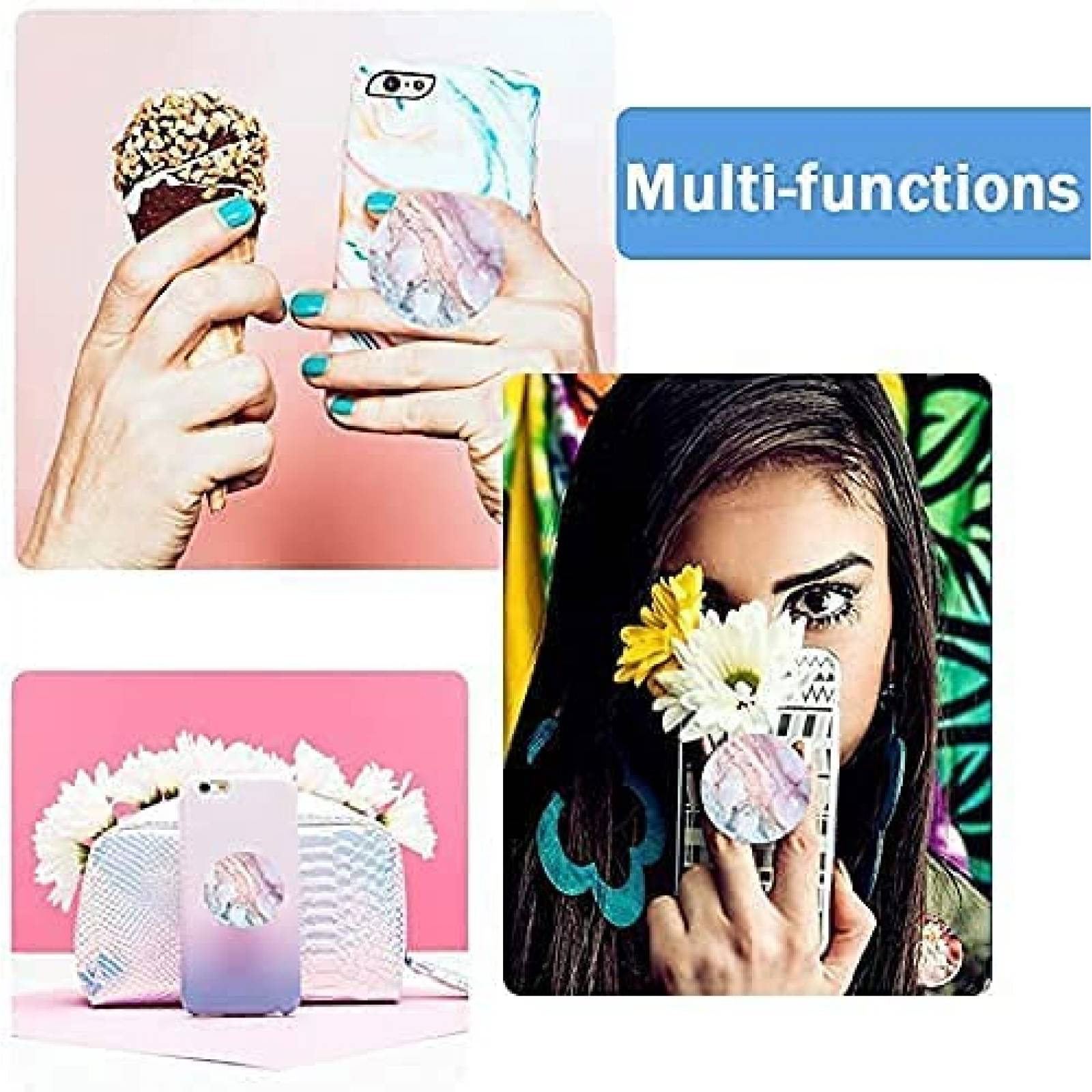 Soporte IYAYUHE Marmol 4 Pzs Para Celular -Multicolor