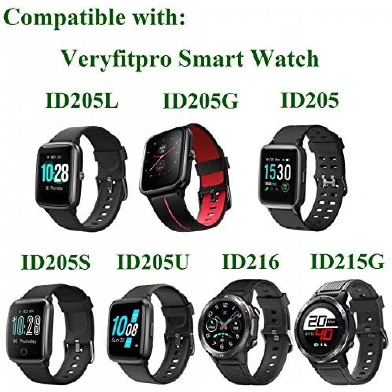 Correa smartwatch Kuaguozhe ID205L Veryfitpro Compatible