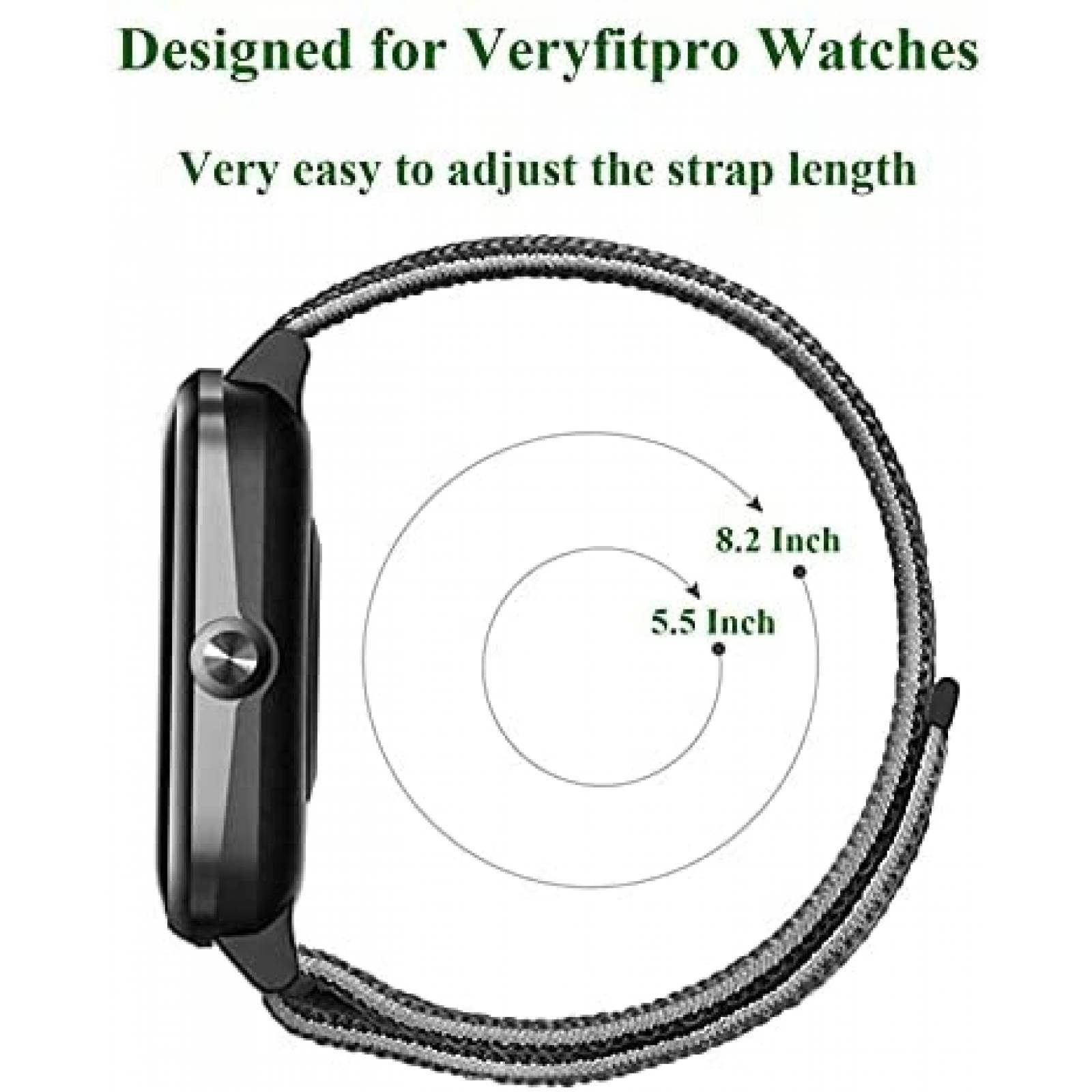 Correa smartwatch Kuaguozhe ID205L Veryfitpro Compatible
