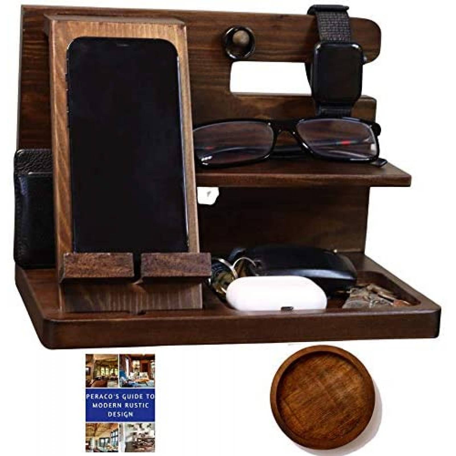 Soporte Tipo Mueble Organizador Peraco para Celular -Madera