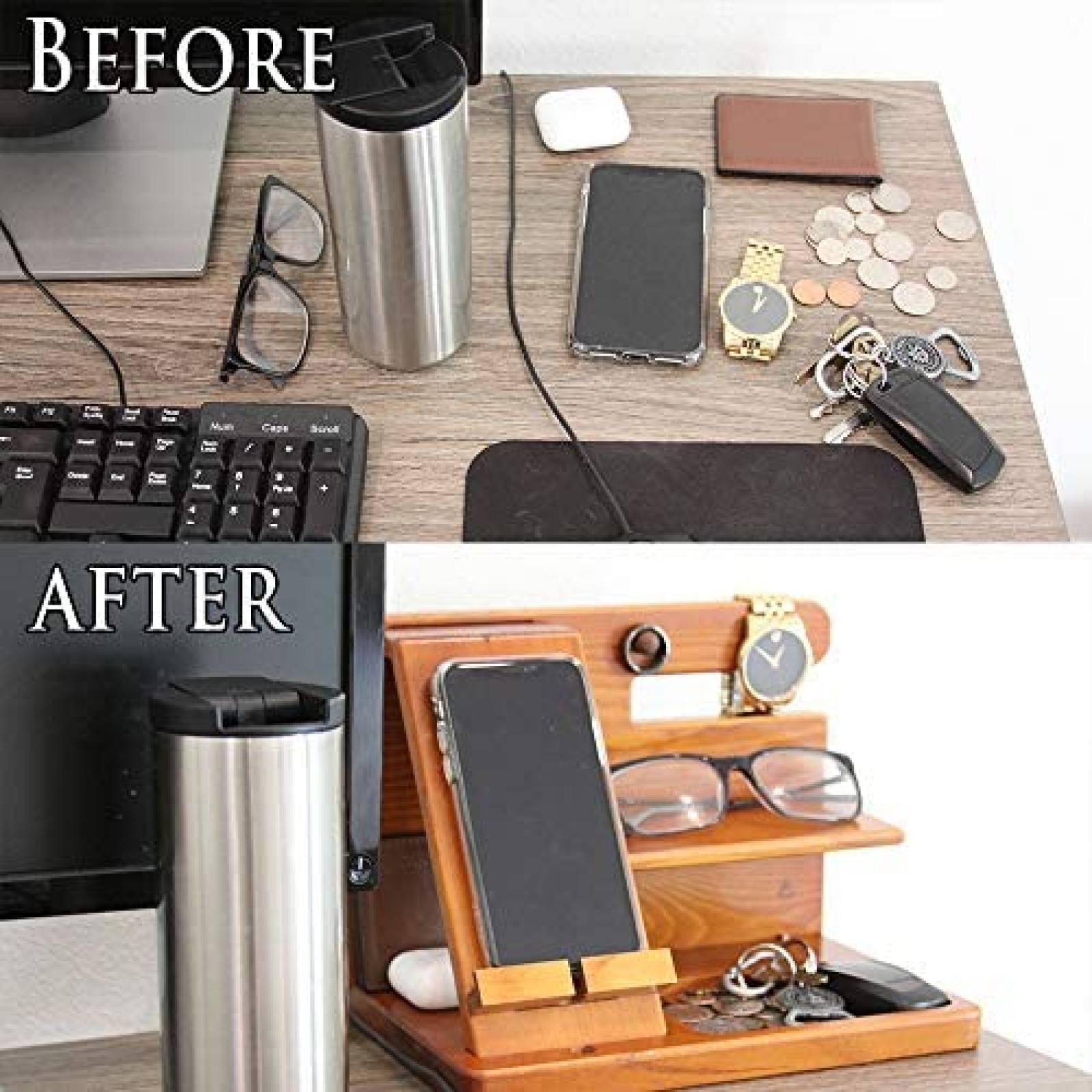 Soporte Tipo Mueble Organizador Peraco para Celular -Madera