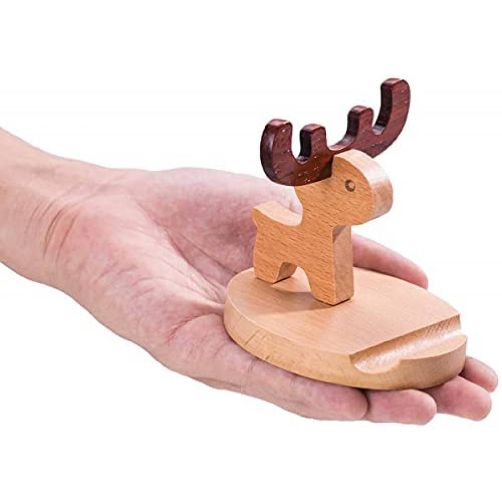 Soporte POKANIC Ciervo De Madera Para Celular -Marron