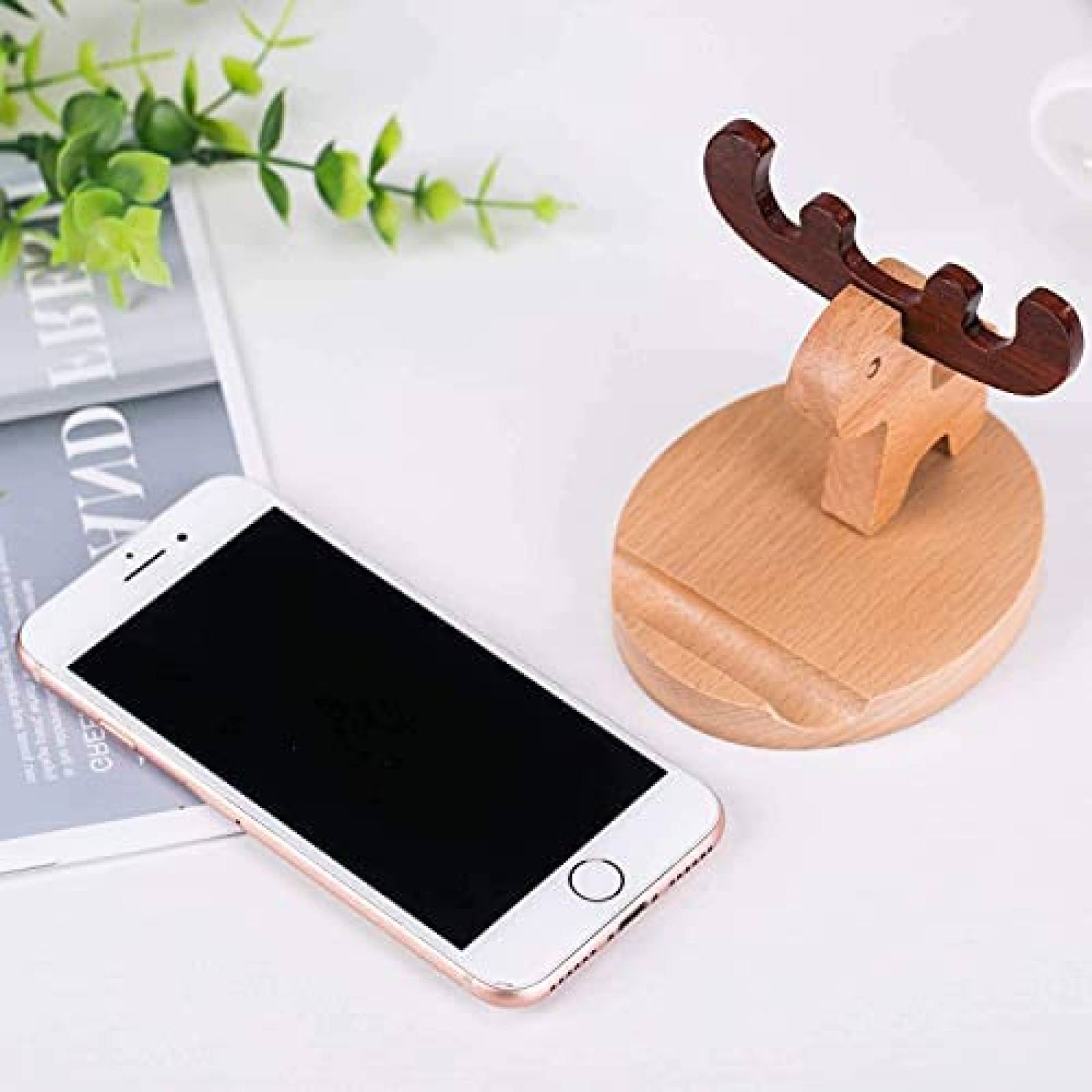 Soporte POKANIC Ciervo De Madera Para Celular -Marron