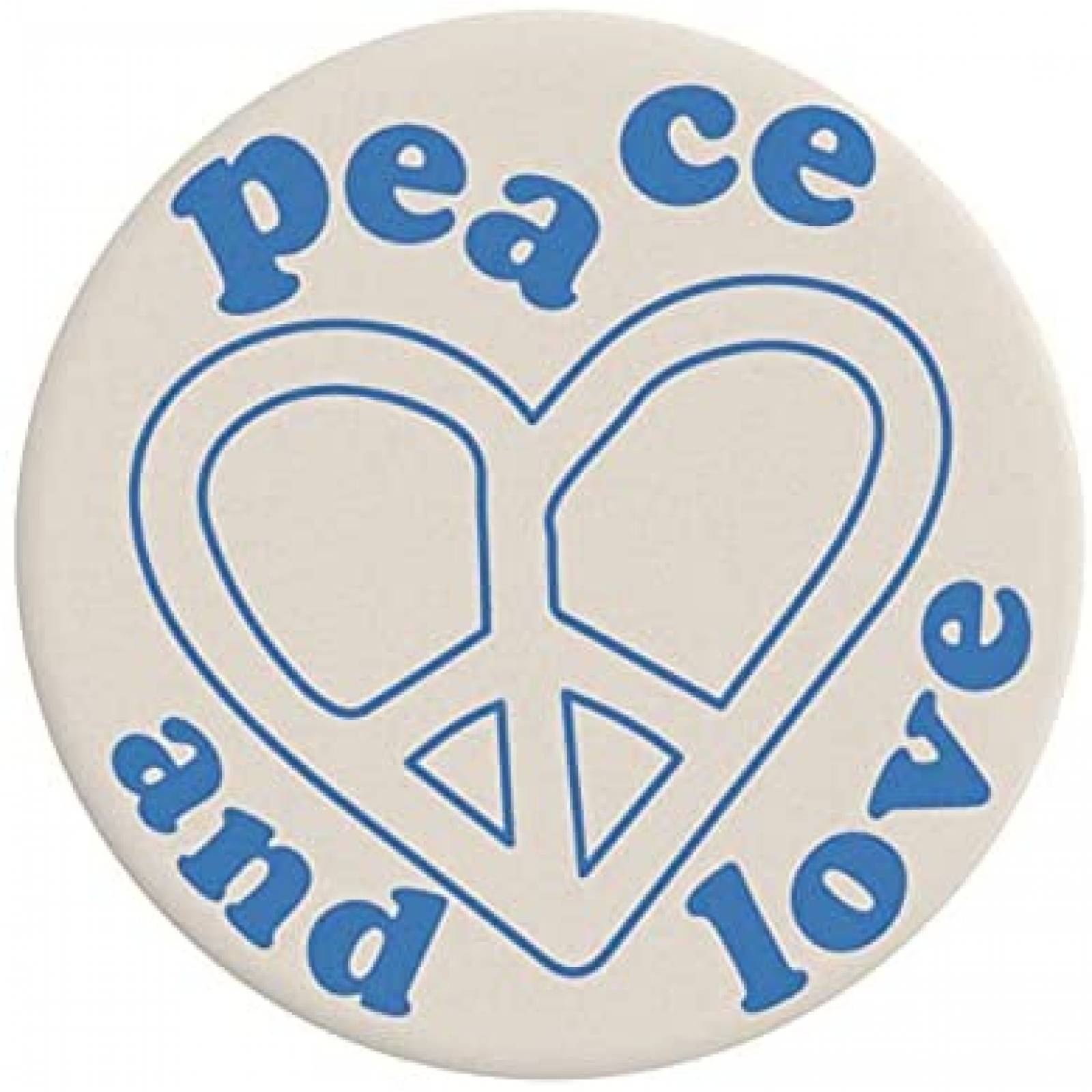 Agarre de Celular PopSockets Popgrip Peace and Love -Blanco