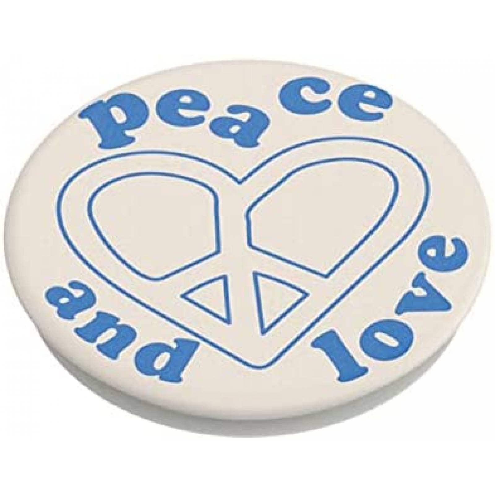 Agarre de Celular PopSockets Popgrip Peace and Love -Blanco