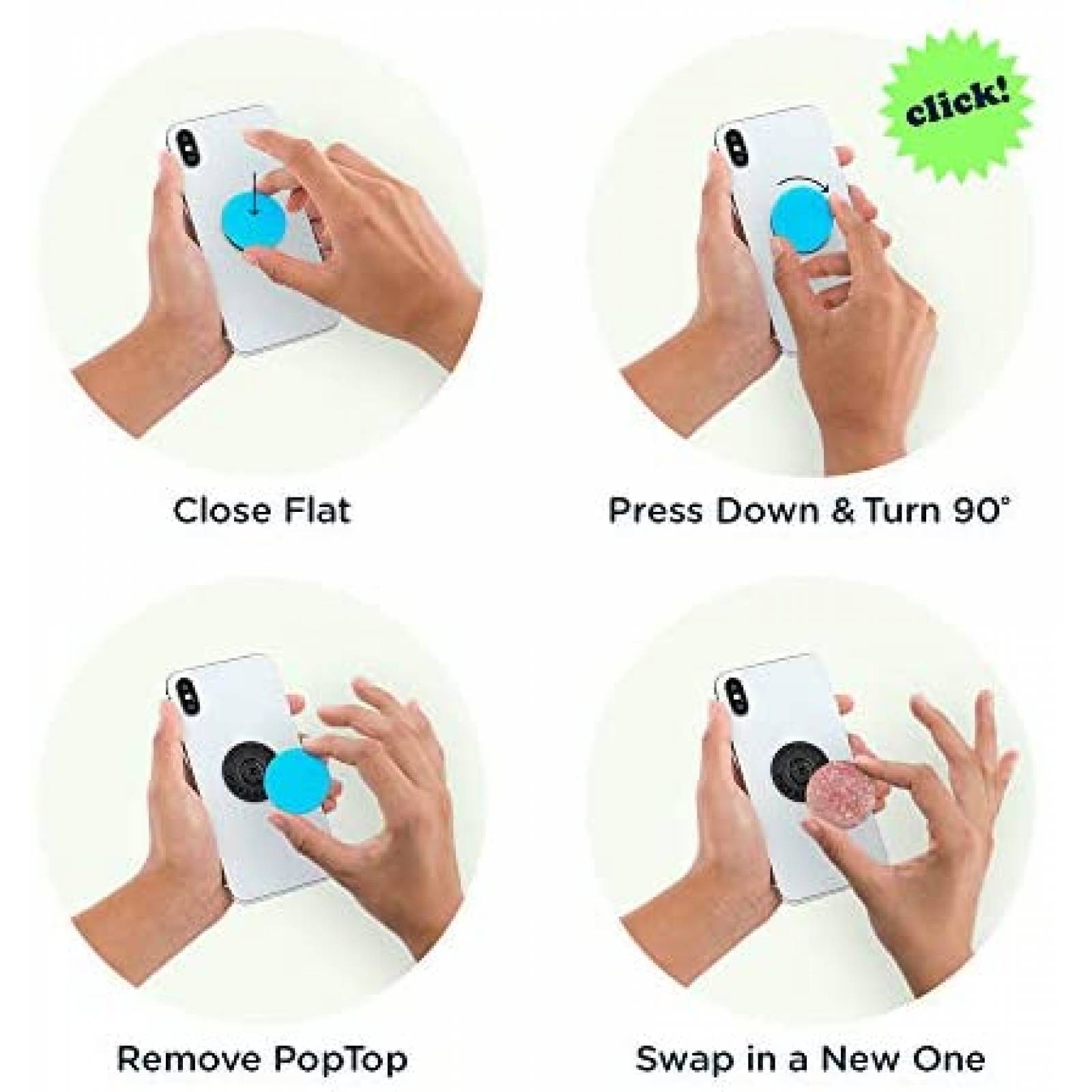 Soporte PopSockets Tidepool Peachy Pink Para Celular -Rosa