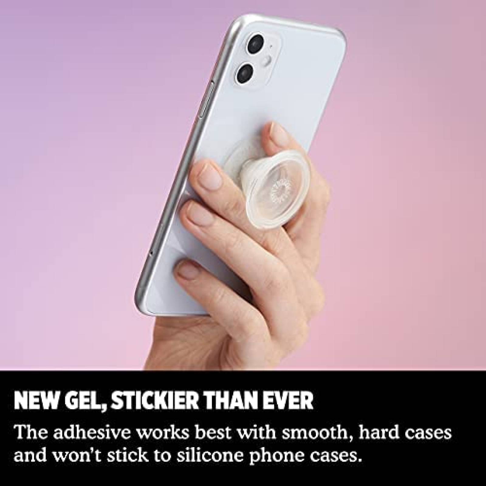 Soporte PopSockets Expandible Intercambiable -Transparente