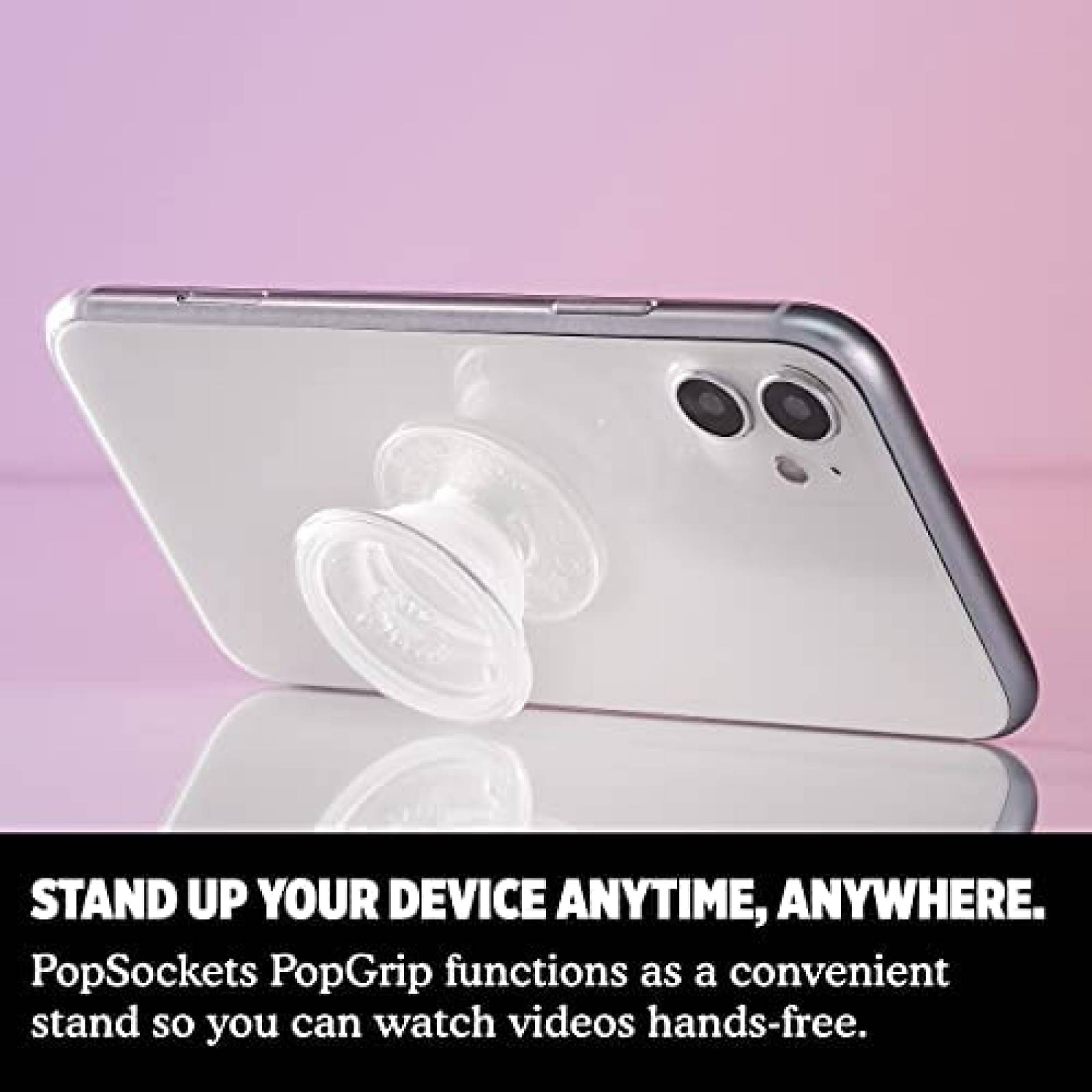 Soporte PopSockets Expandible Intercambiable -Transparente