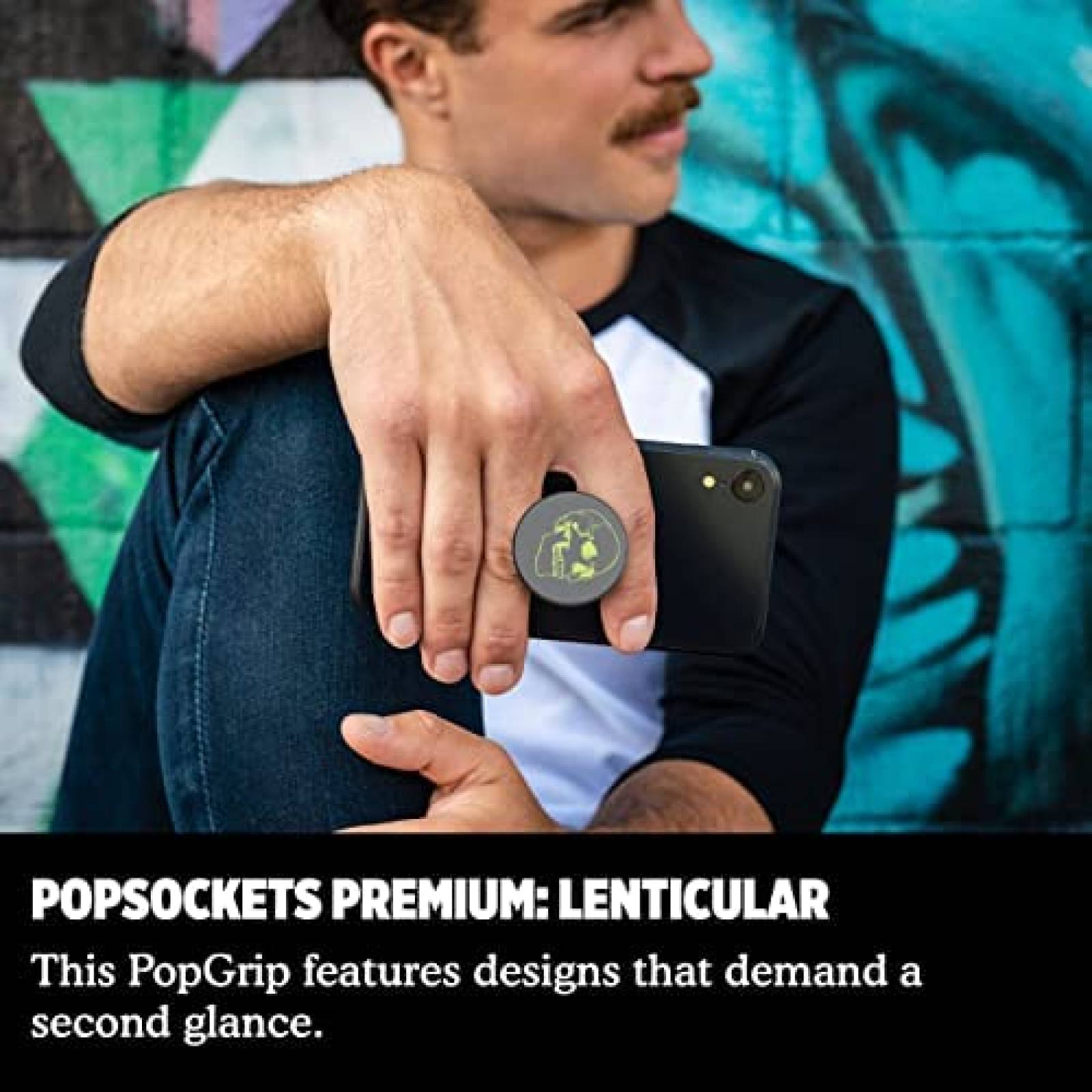 PopGrip PopSockets Calavera Plastico Compatible -Negro