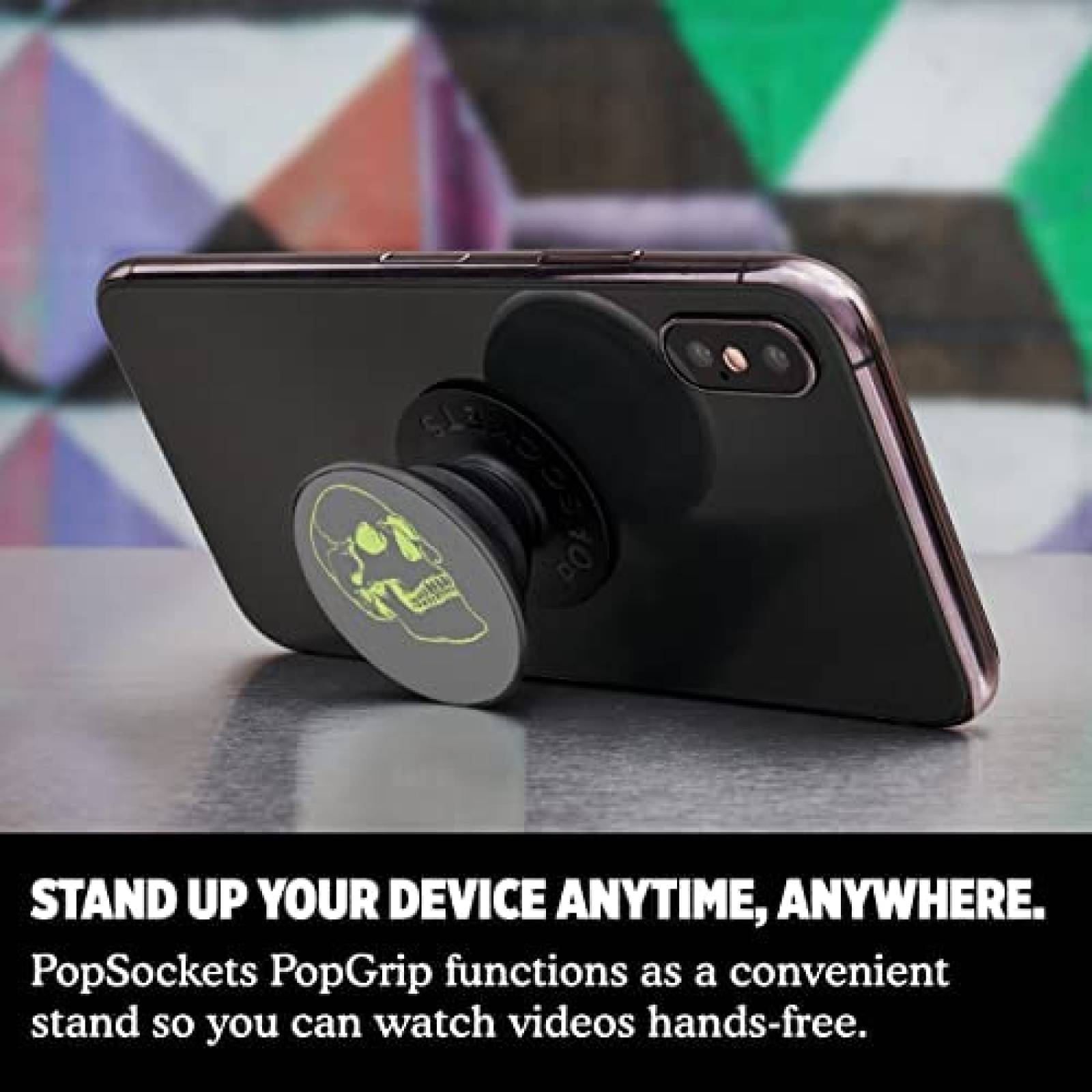 PopGrip PopSockets Calavera Plastico Compatible -Negro