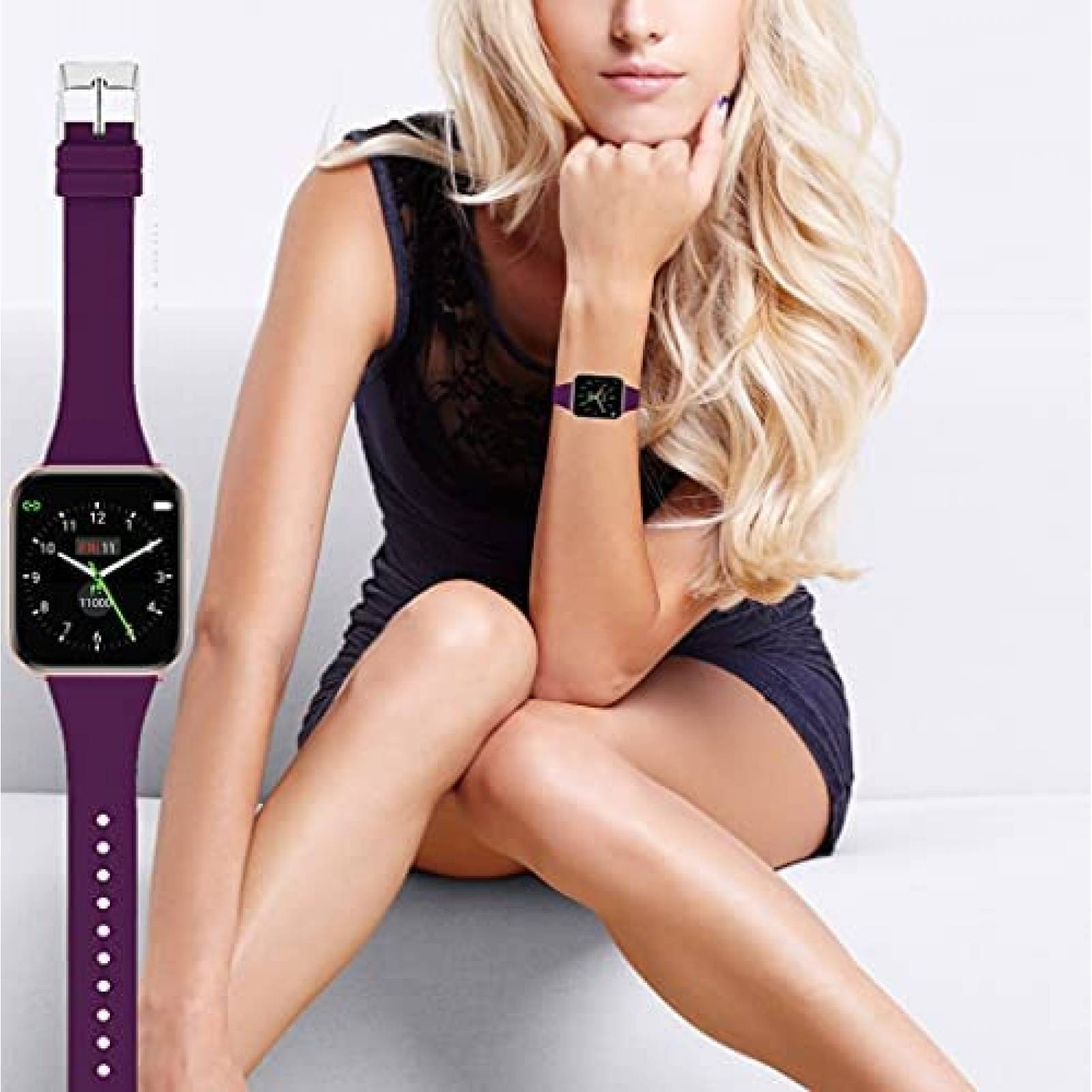 Correa Smaate para Reloj YAMAY 022 3 Pzs -Azul/Morado/Plata