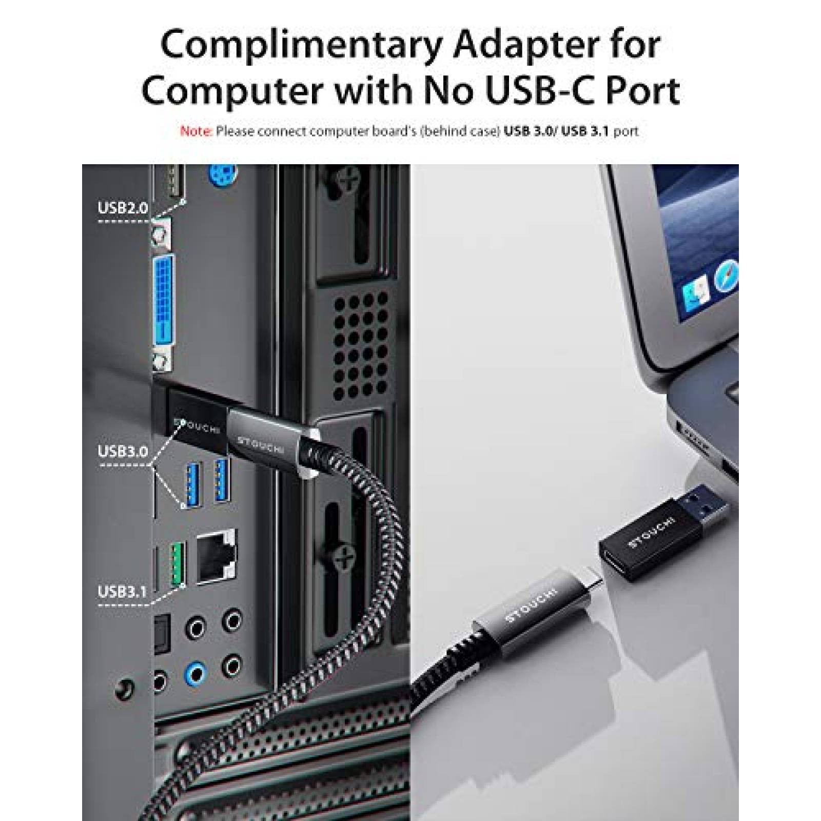 Cable USB Stouchi Oculus Link Tipo C a Tipo A 16ft 5Gbps