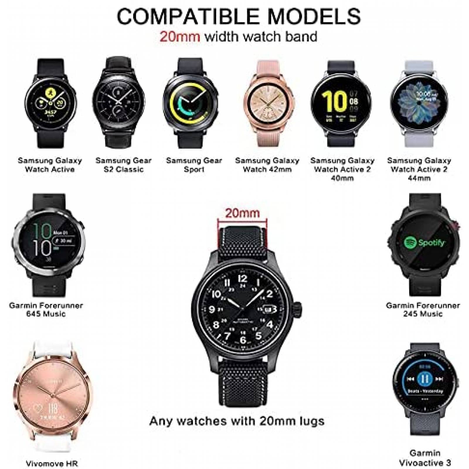 Correa para Samsung Galaxy Watch Active 2/4 Suremita 13 pzs