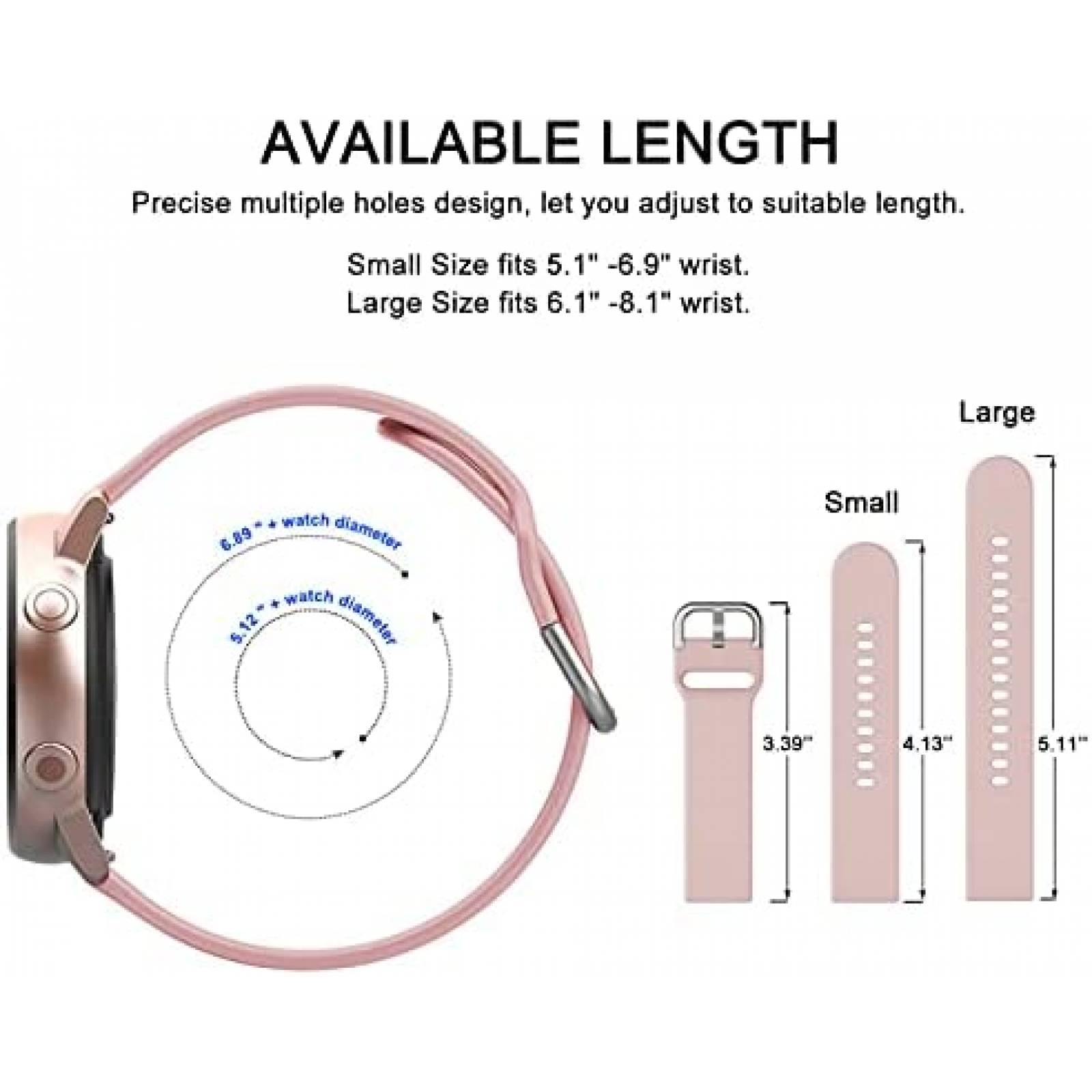 Correa para Samsung Galaxy Watch Active 2/4 Suremita 13 pzs