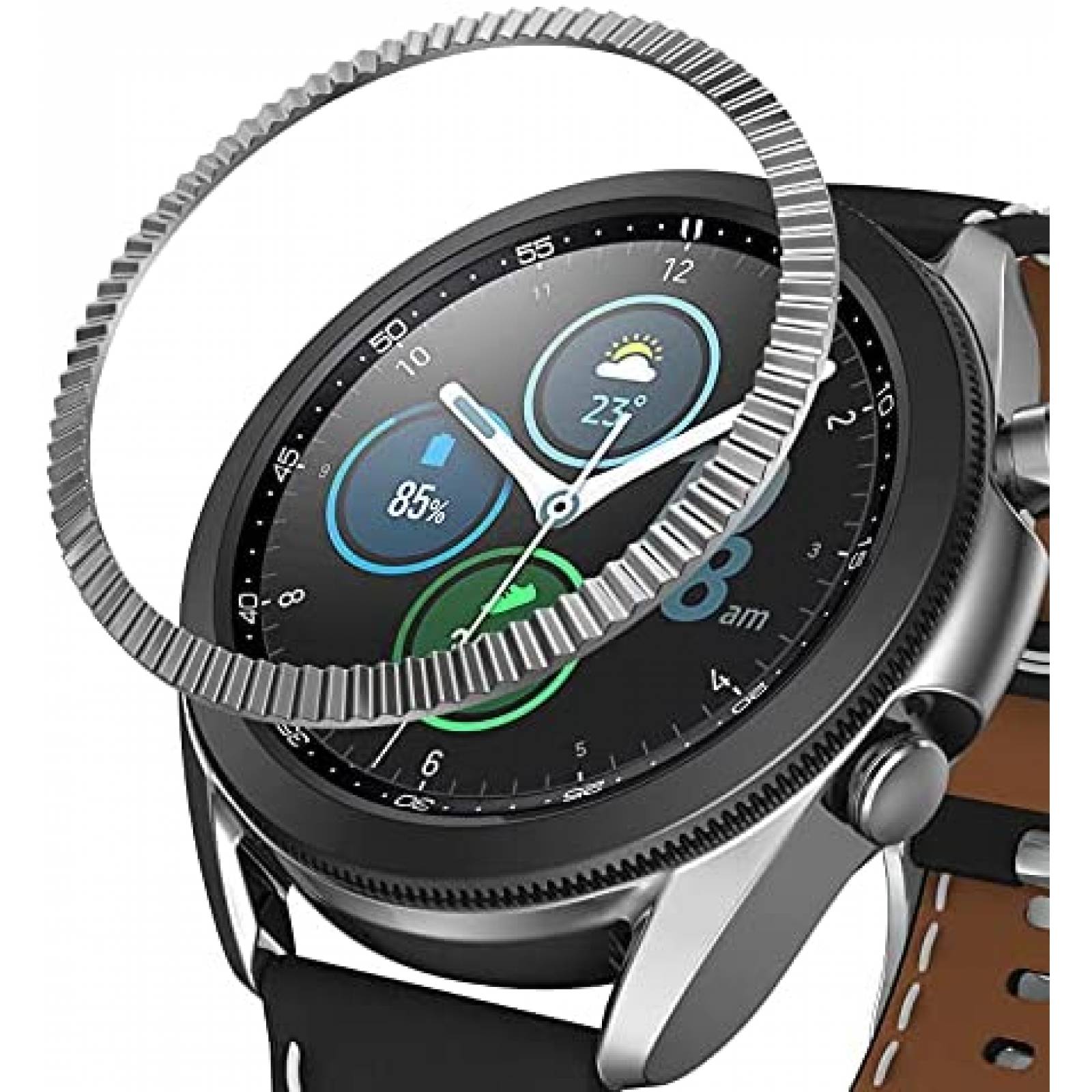 Cubierta de bisel Tensea para Galaxy Watch 3 de acero anillo