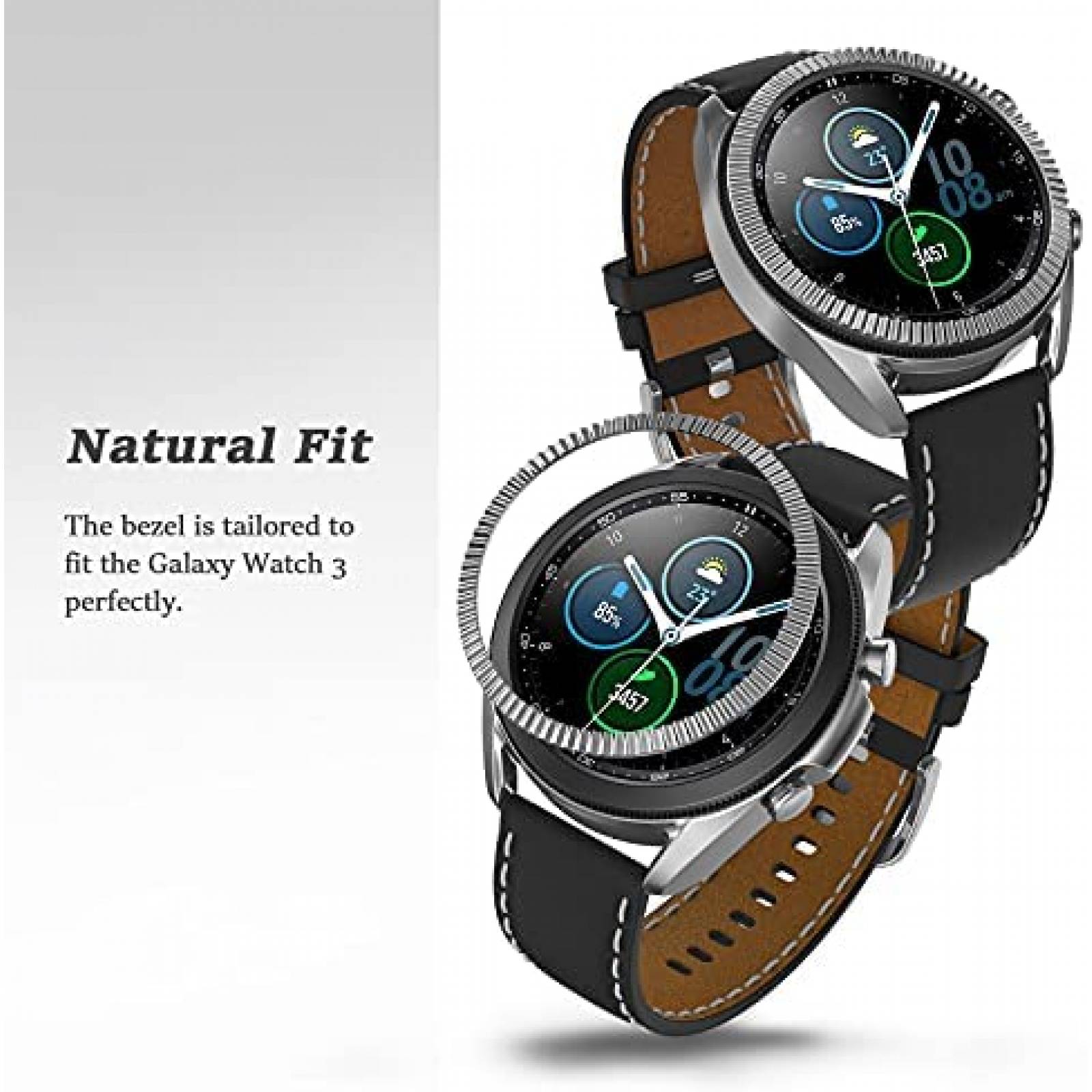 Cubierta de bisel Tensea para Galaxy Watch 3 de acero anillo