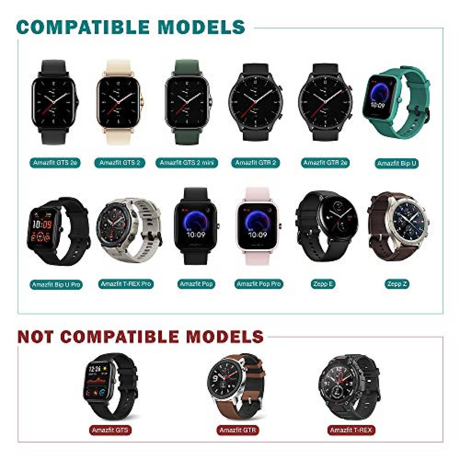 Soporte smartwatch TUSITA Amazfit GTR2 Cargador USB 150 cm