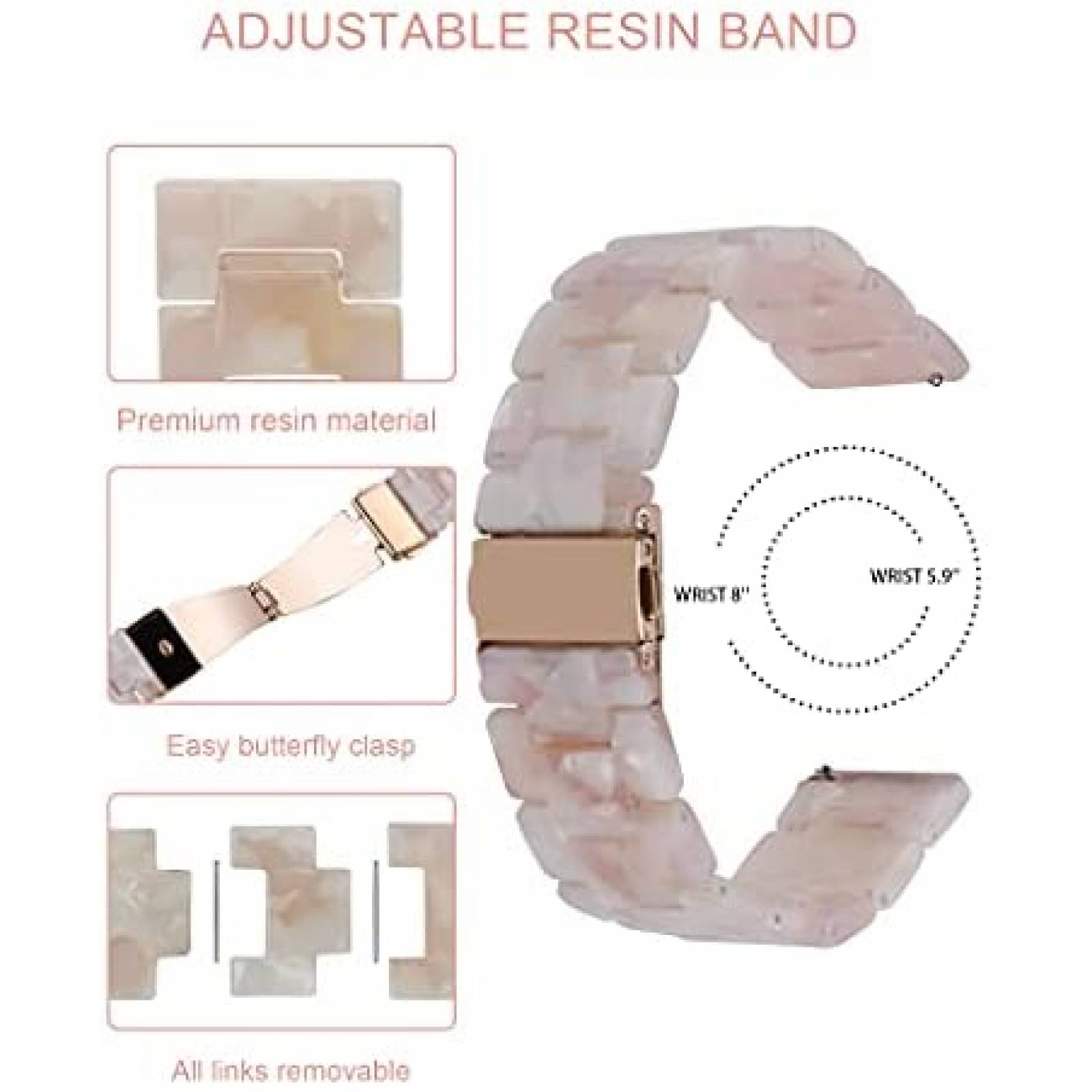 Correa smartwatch Wearlizer Galaxy Watch Active 2 44mm -Rosa