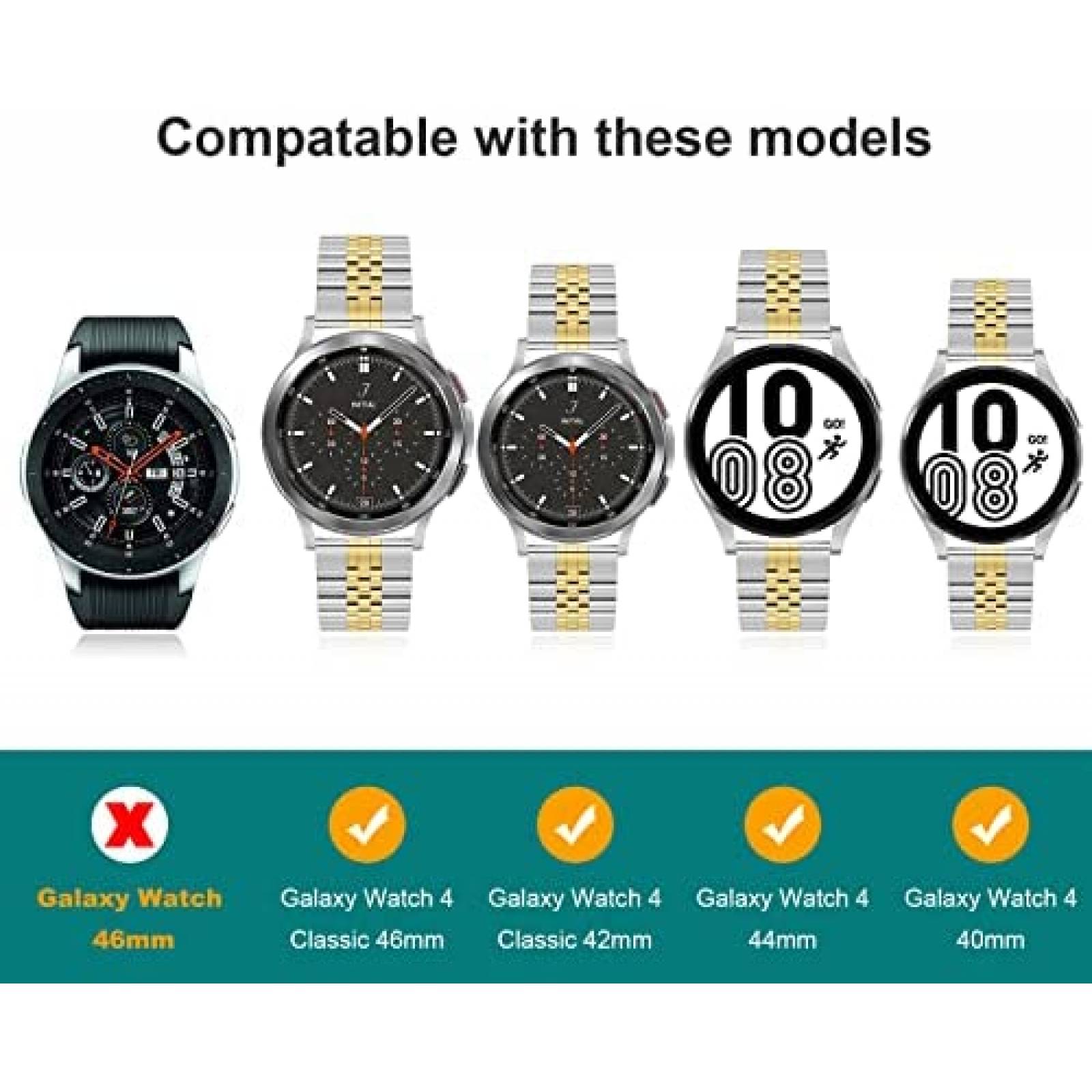 Correa de Metal Wolait para Samsung Galaxy Watch 4 -Plata