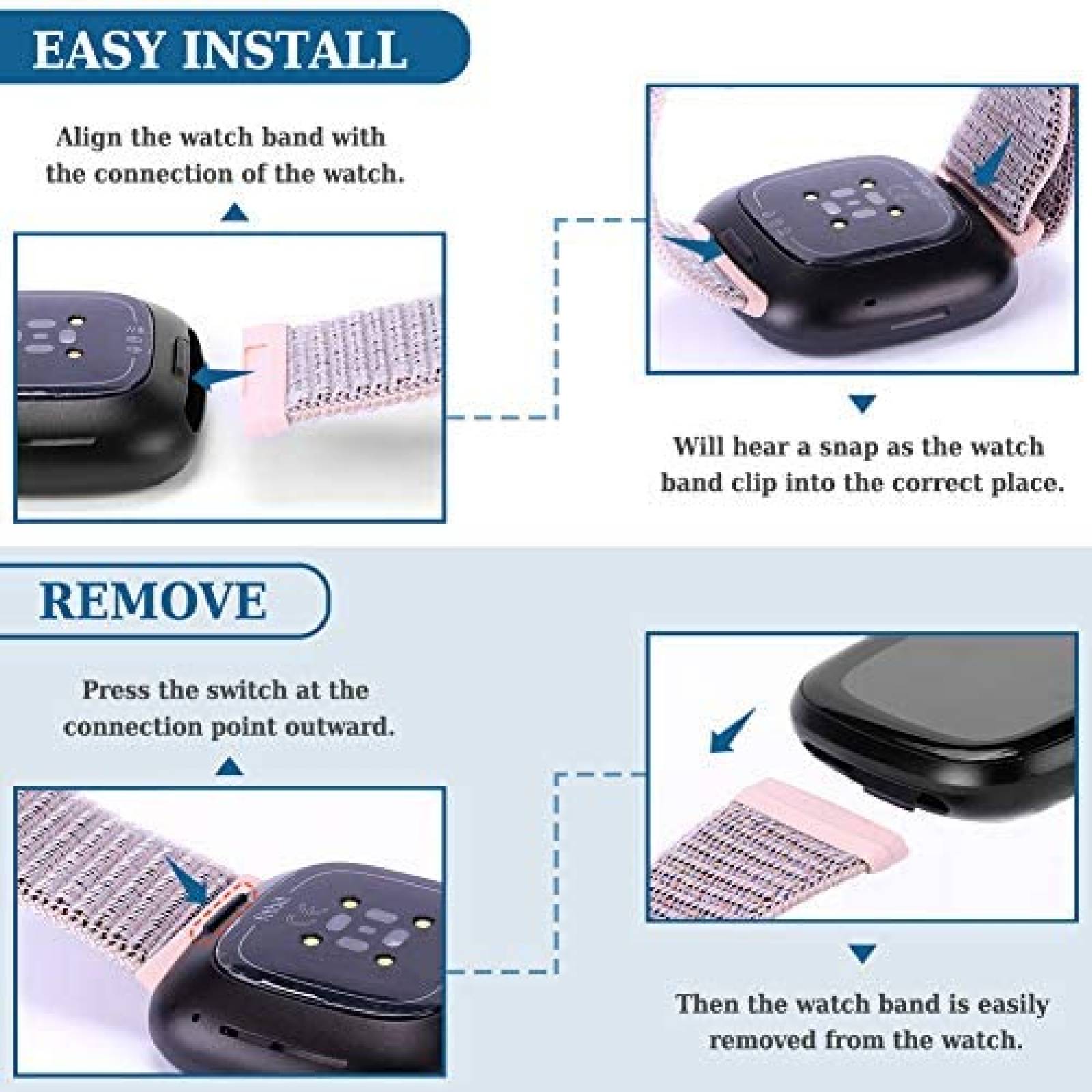 Correas para Fitbit Versa 3/Fitbit Sense XFYELE deportiva