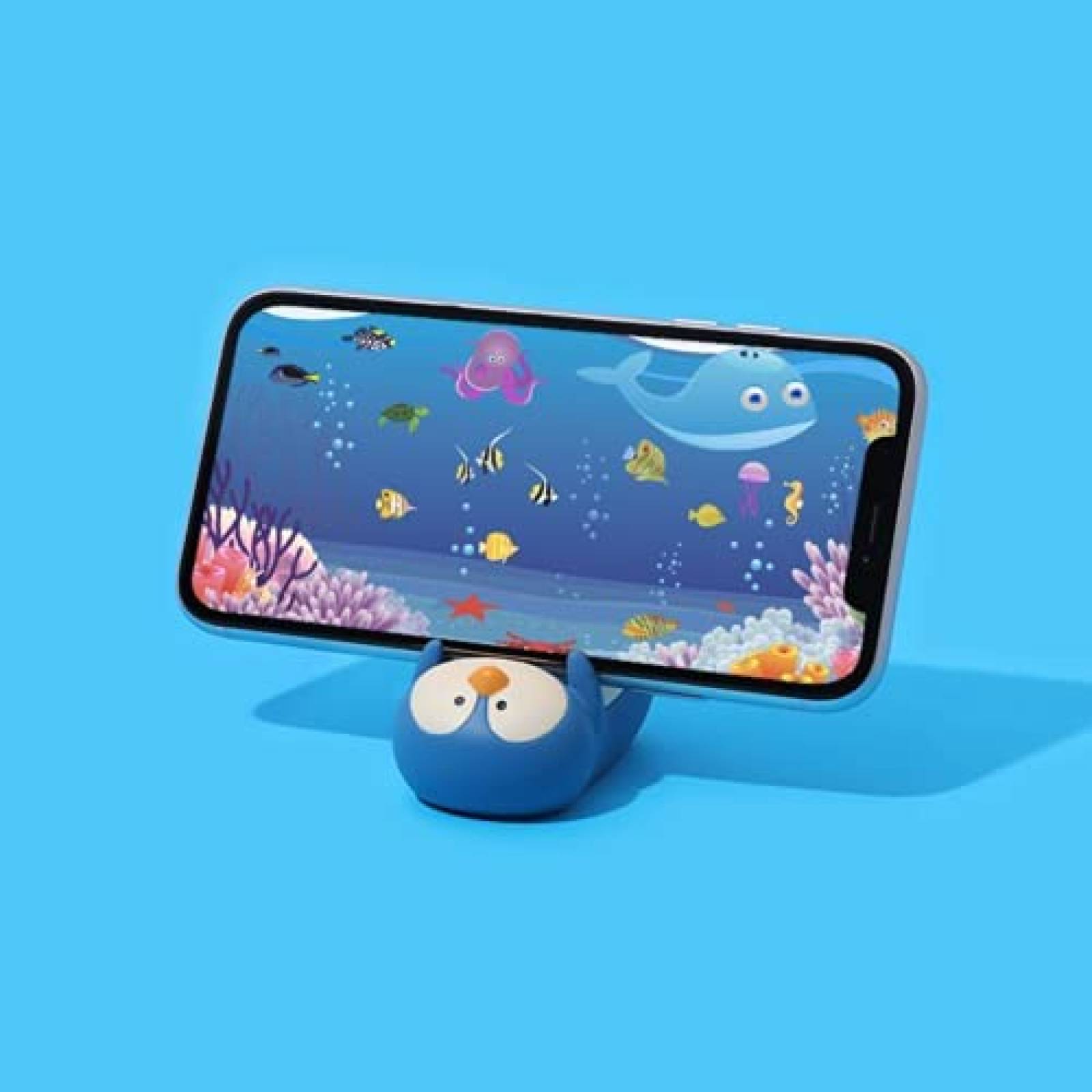 Soporte para celular ZGMYC de pingino decoracion -Azul