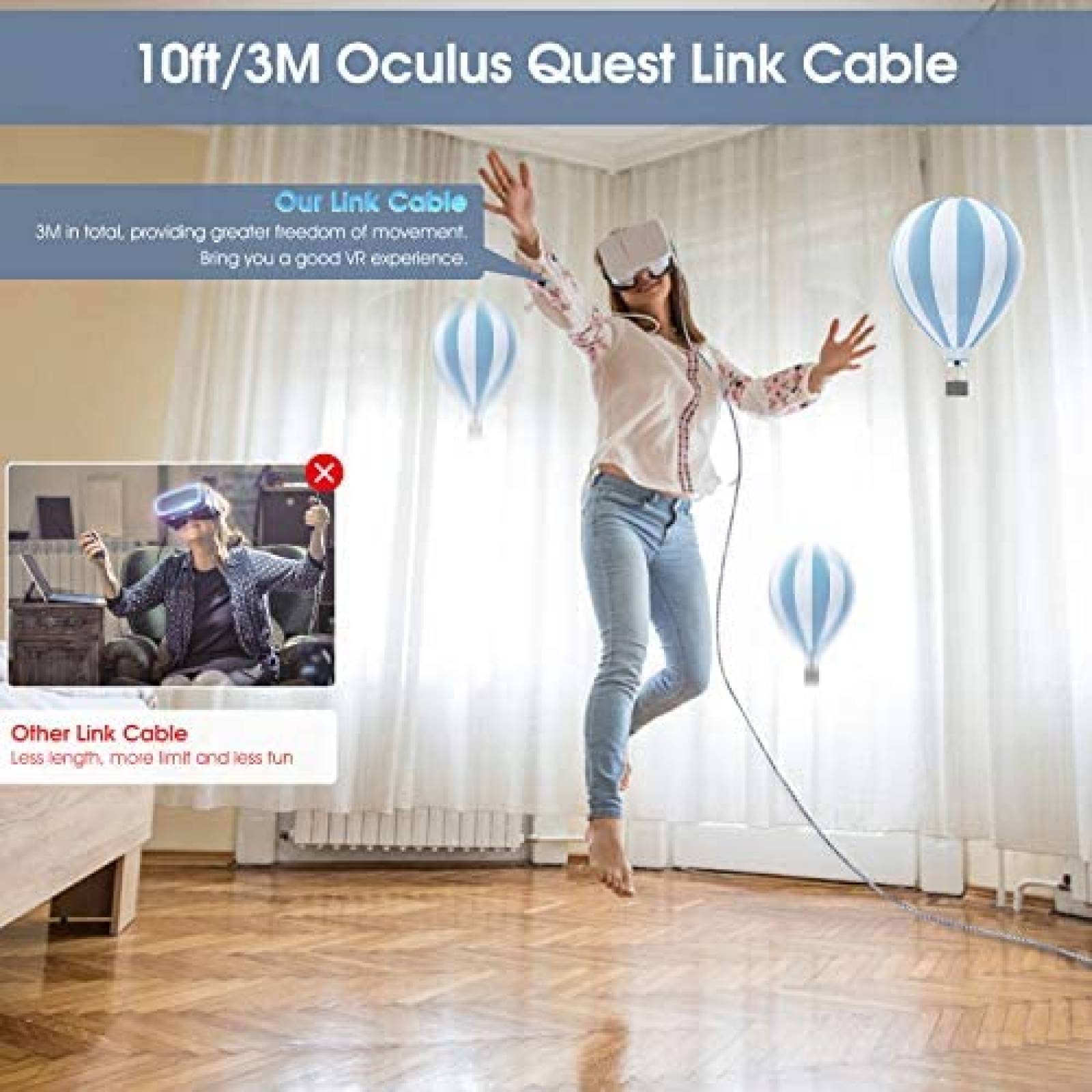 Cable Aceyoon USB a USB C de 90 10 Pies 5 Gbps -Gris