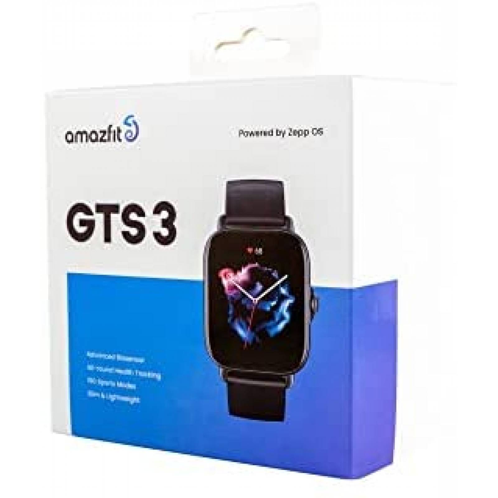 Reloj Inteligente Amazfit GTS 3 GPS AMOLED -Negro