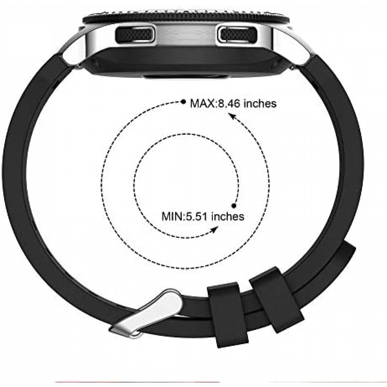 Paquete Correas Anrir para Samsung Galaxy Watch -Negro