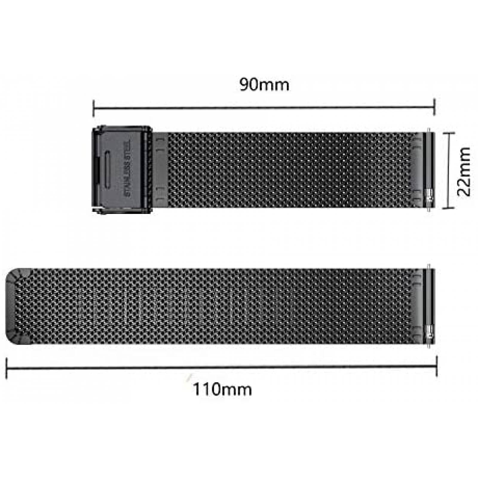 Paquete Correas Anrir para Samsung Galaxy Watch -Negro