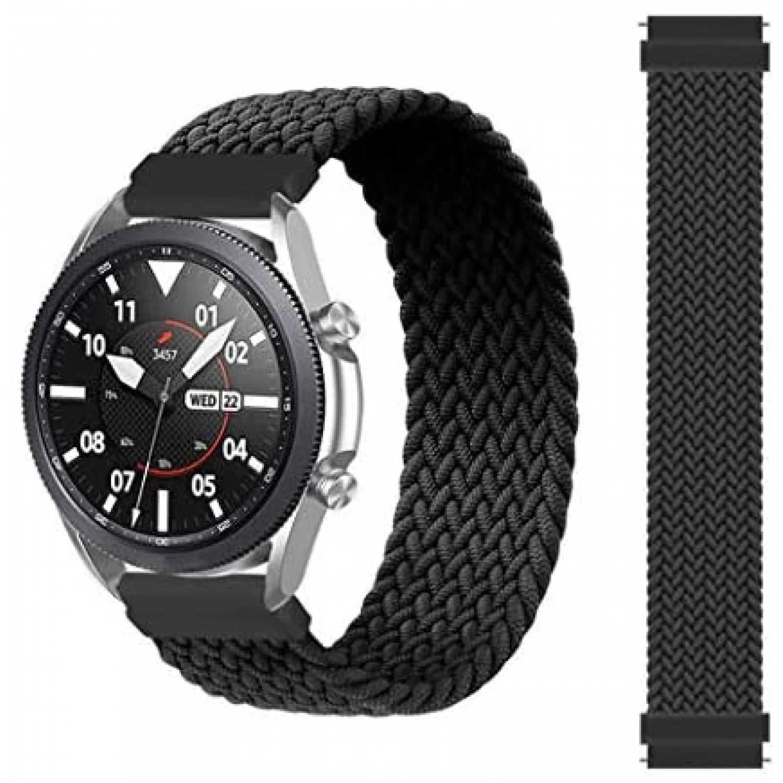 Correa Apbands de Nylon Trenzado para Galaxy Watch 4 -Negro
