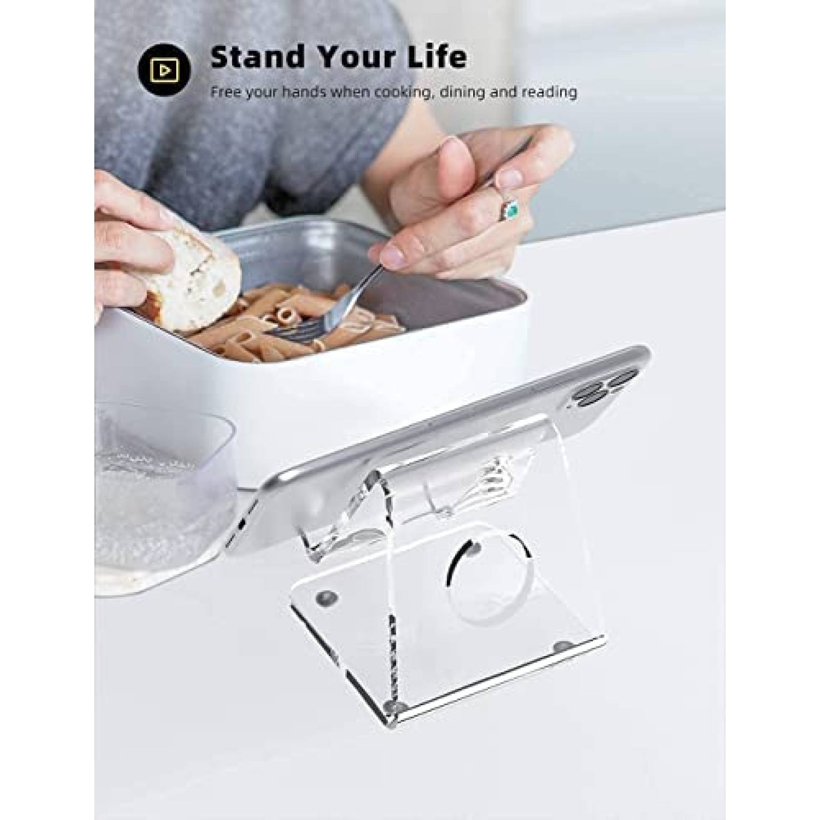 Soporte DesingComfort De Acrilico Para Celular -Transparente