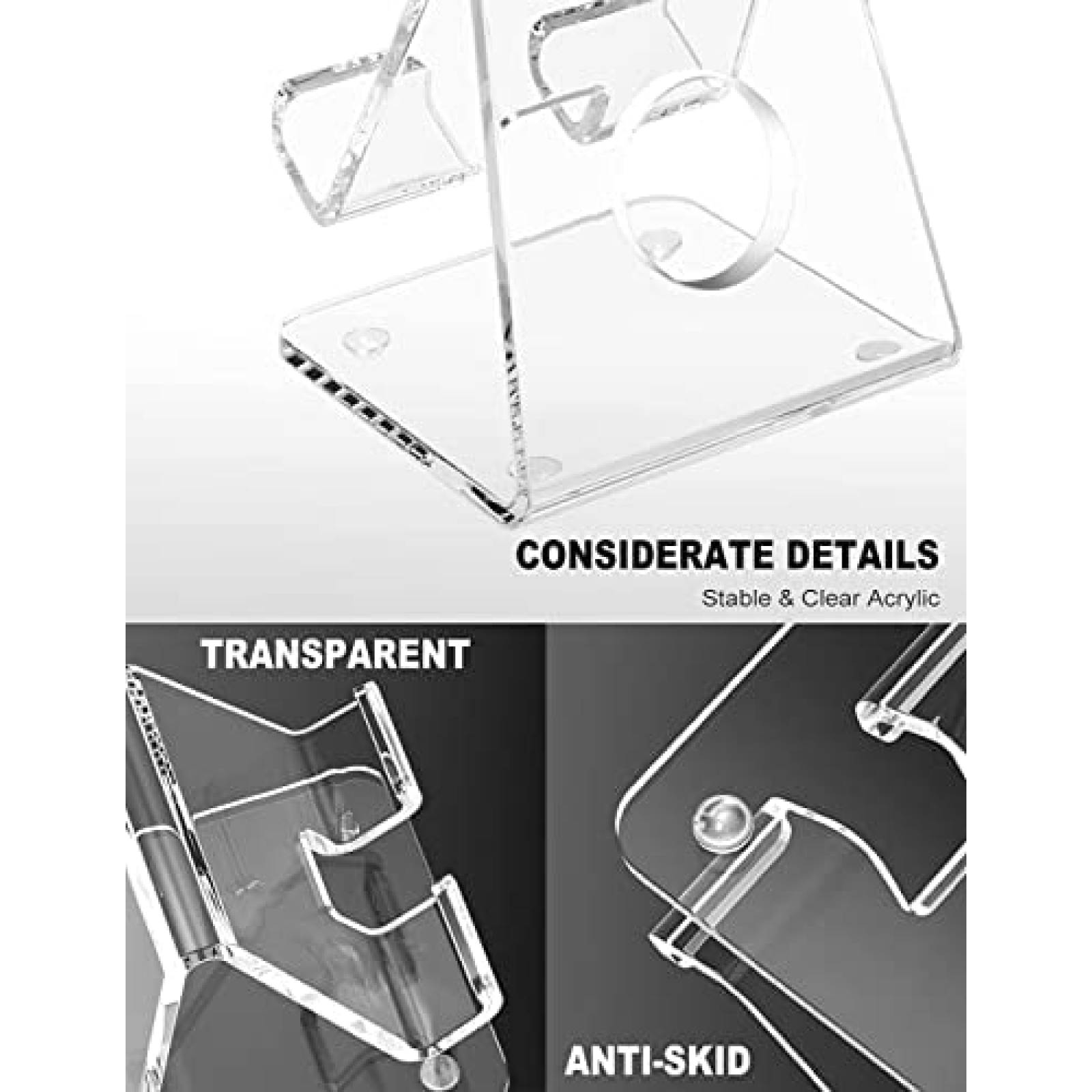 Soporte DesingComfort De Acrilico Para Celular -Transparente