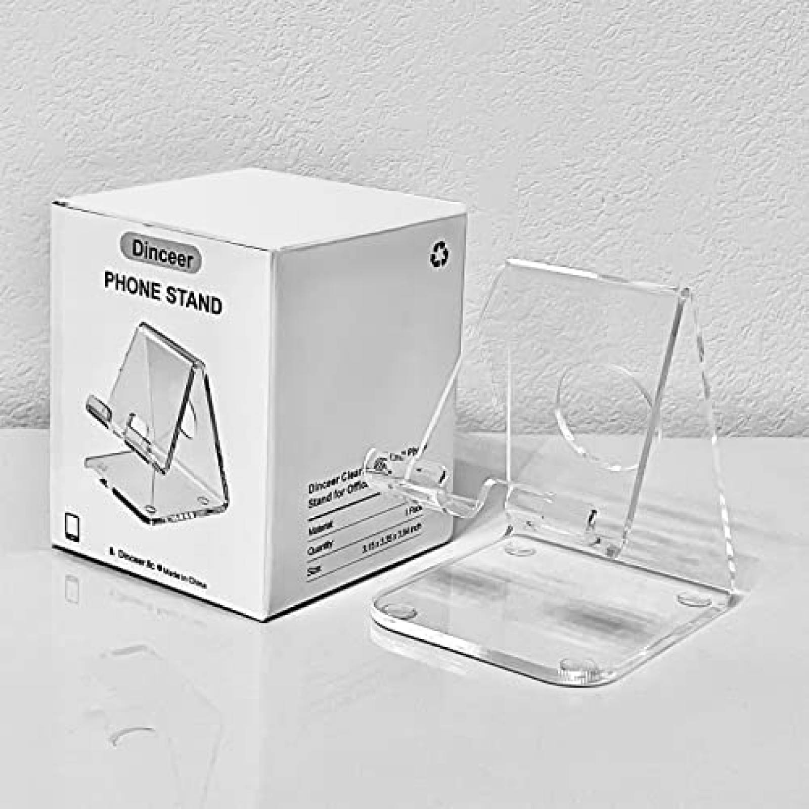 Soporte DesingComfort De Acrilico Para Celular -Transparente