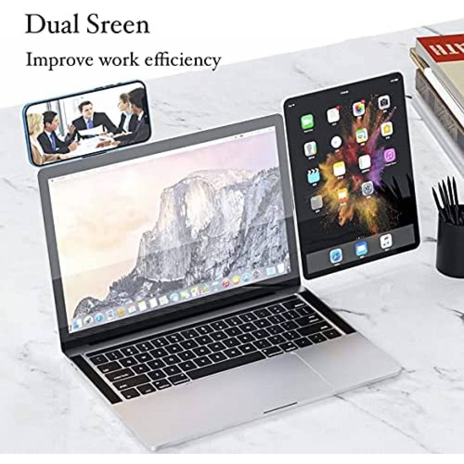 Sujetador de Laptop Magnetico DKYU para Celular -Plata