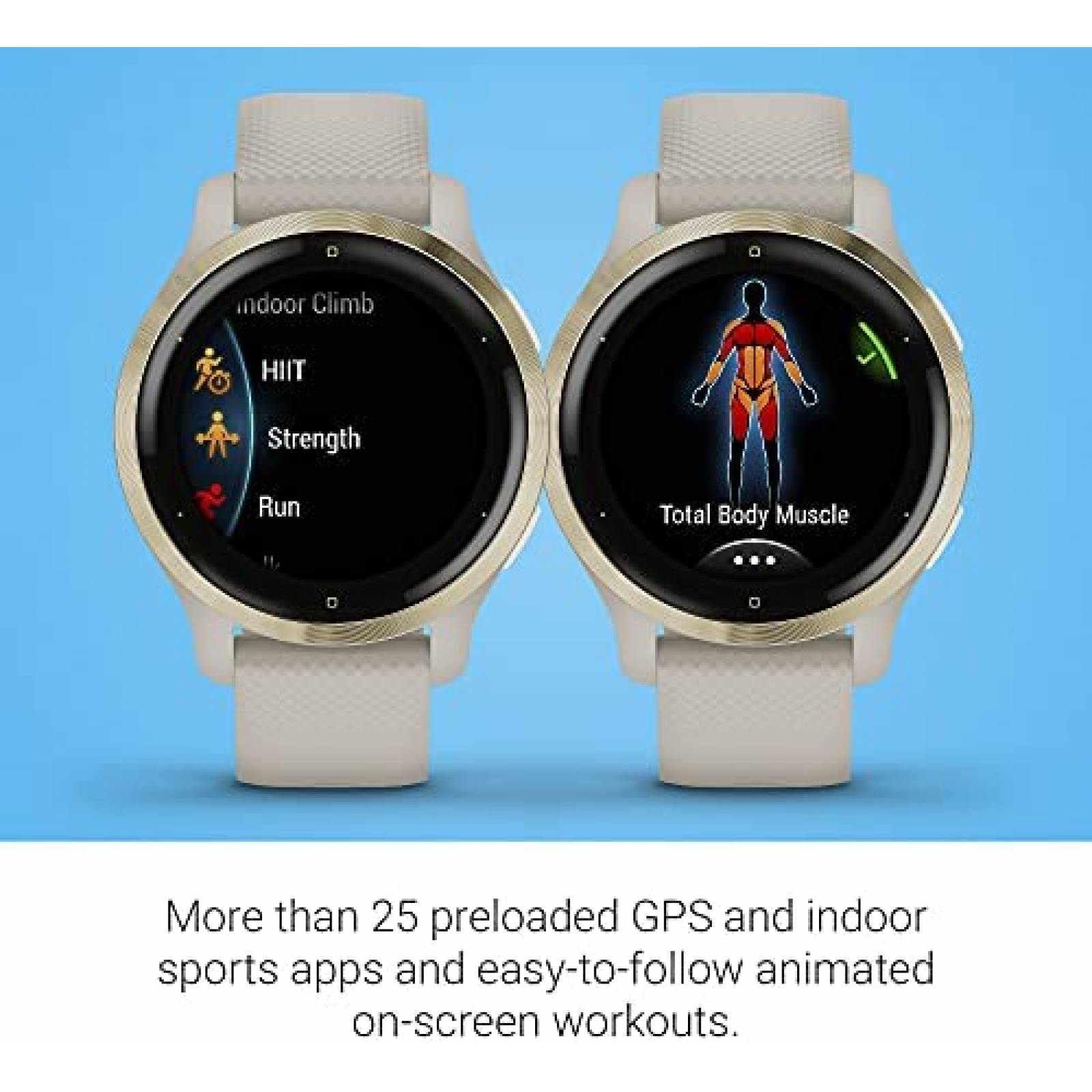 Reloj Inteligente Garmin Venu 2S GPS Monitor Act -Dorado