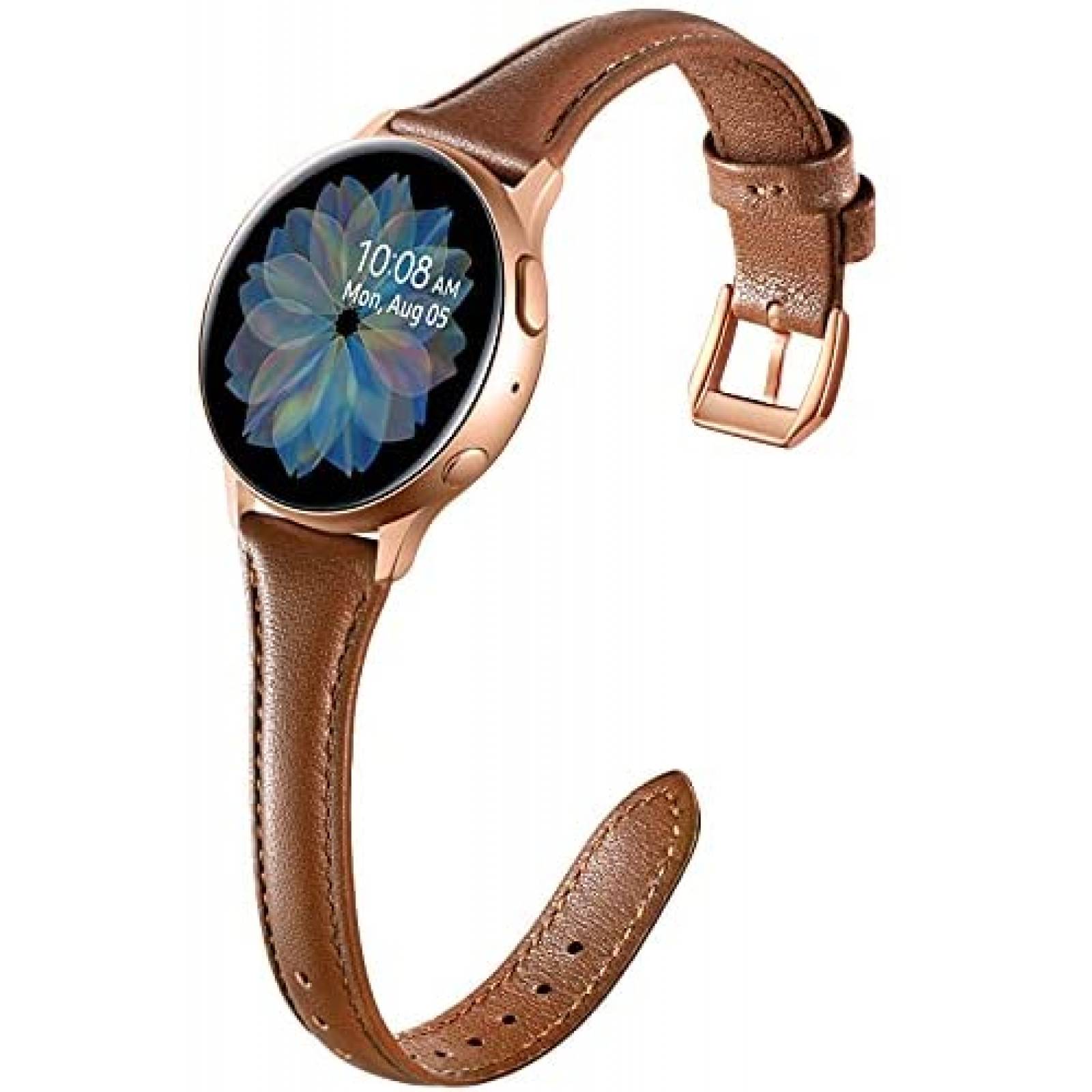 Correa para Samsung Active 2 y 4 Watch GEAK de piel -Marron