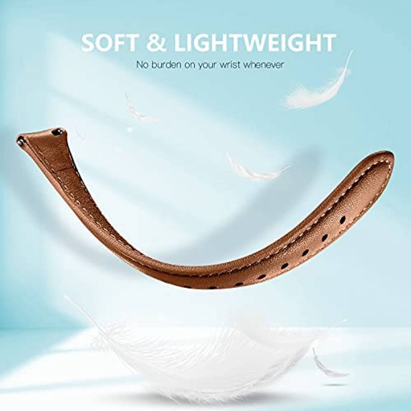 Correa para Samsung Active 2 y 4 Watch GEAK de piel -Marron