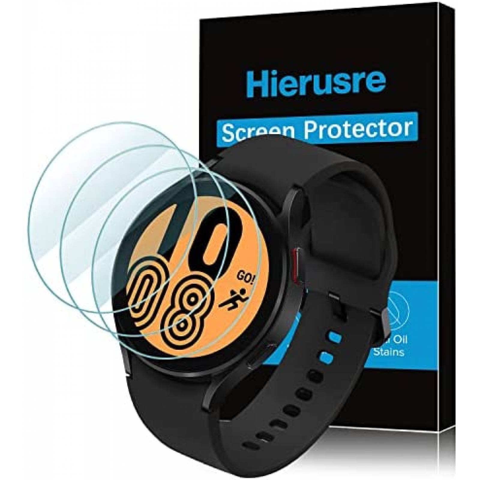 Protector de Pantalla Hierusre para Galaxy Watch 4 44mm 3Pzs