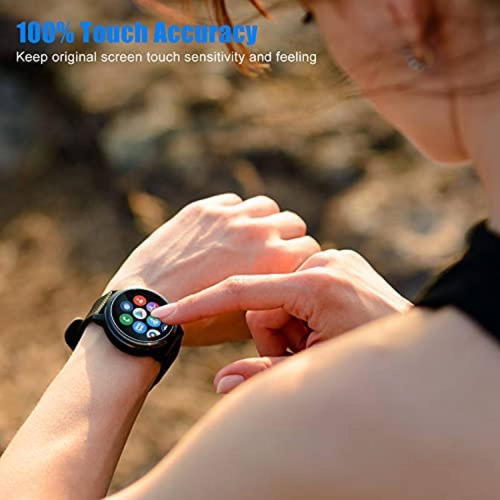 Protector de Pantalla Hierusre para Galaxy Watch 4 44mm 3Pzs