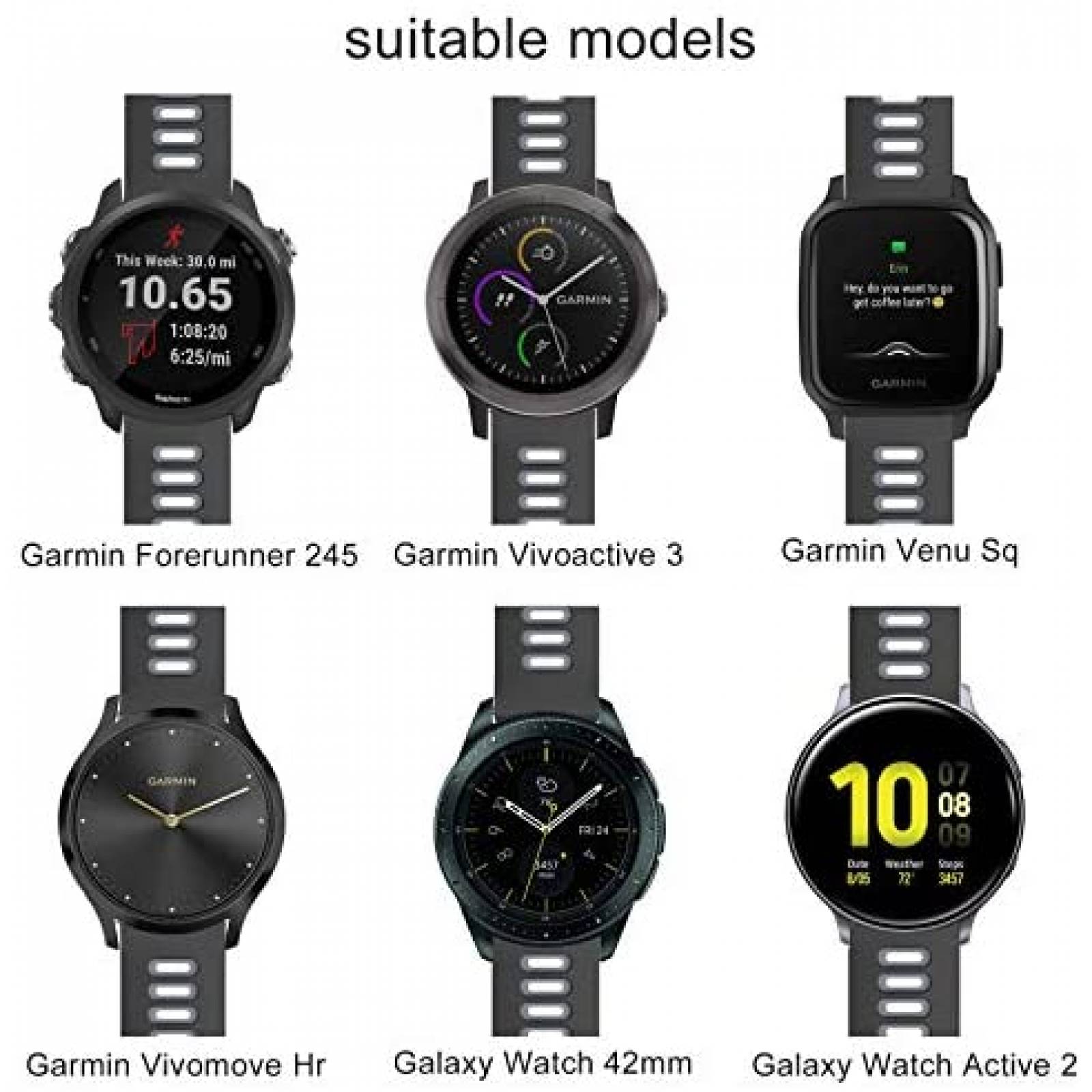 Correa ISABAKE para Samsung Gear S3 Frontier -Negro