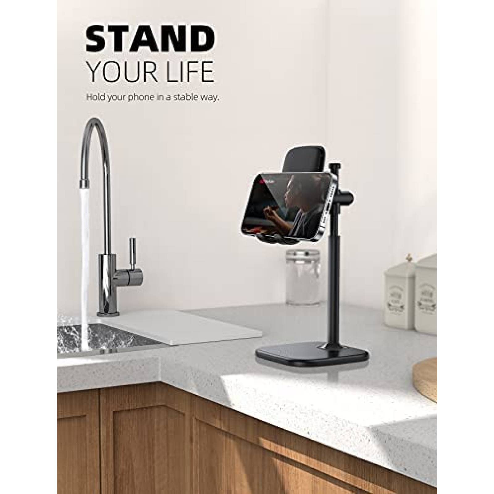 Soporte para Celular Lamicall de Altura Ajustable -Negro