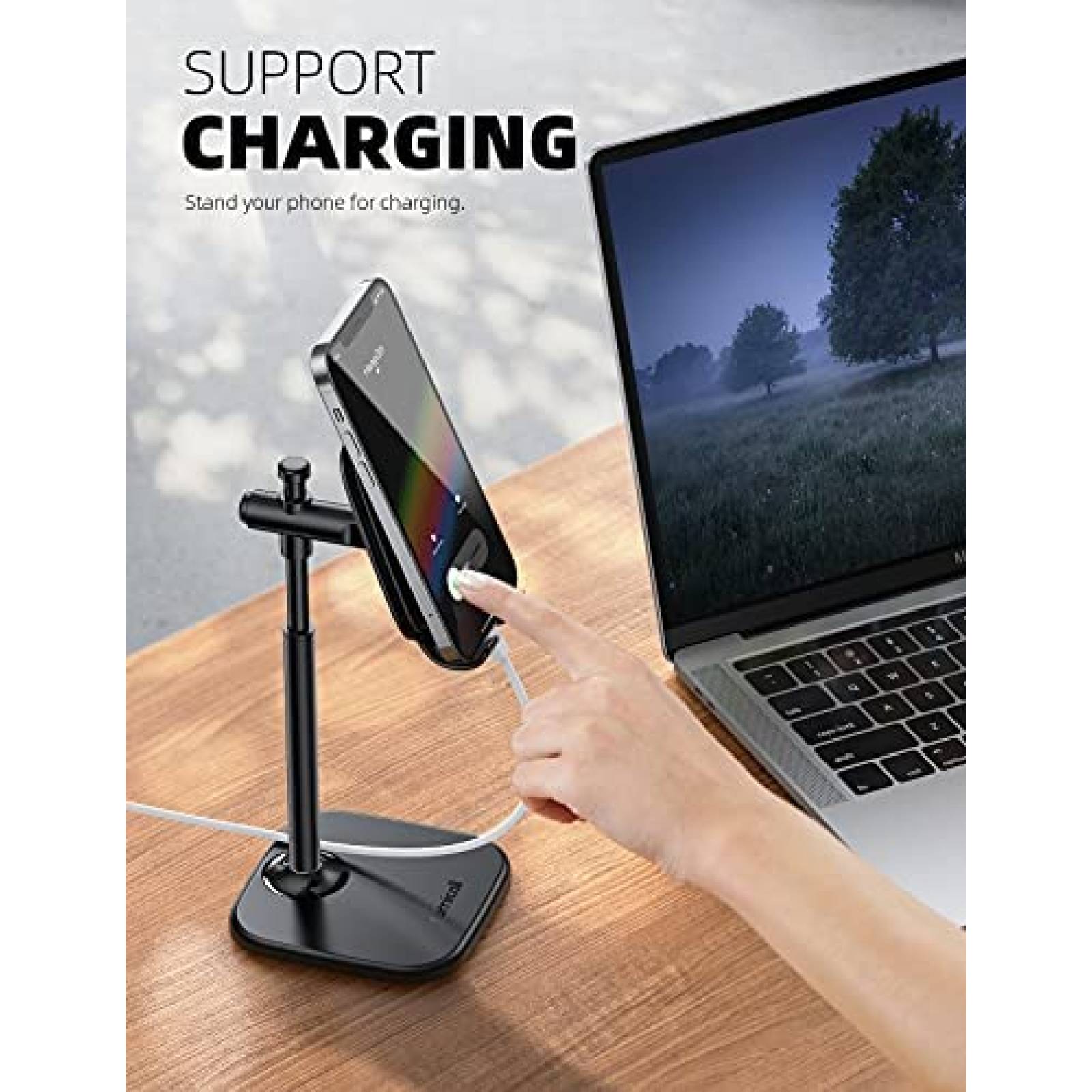 Soporte para Celular Lamicall de Altura Ajustable -Negro