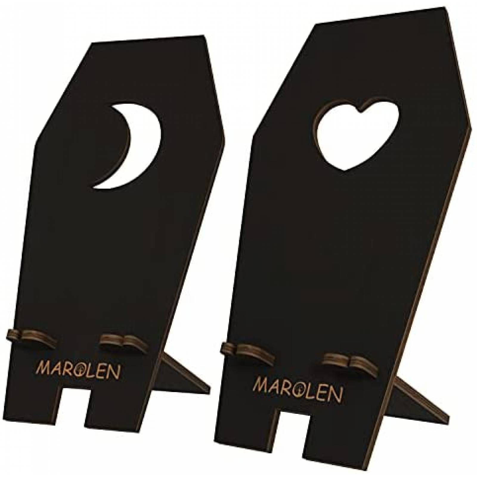 Soporte para Celular Marolen Diseo de Ataud 2pzas de Madera