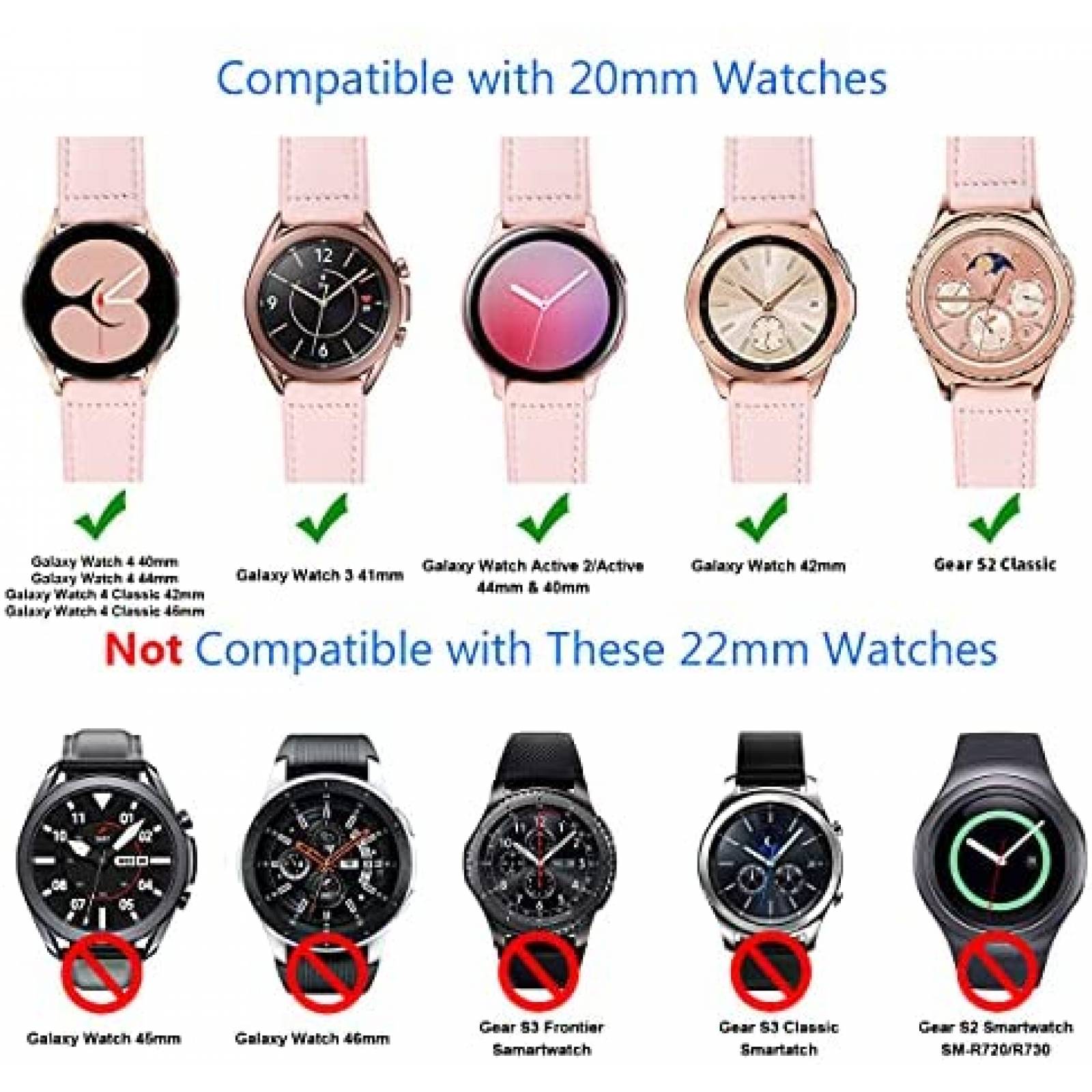 Correa de reloj de acero inoxidable para SAMSUNG Galaxy Watch, 22mm, 20mm,  42mm, 46mm, GEAR S3 Active 2 Classic, Galaxy Watch 3 Correas